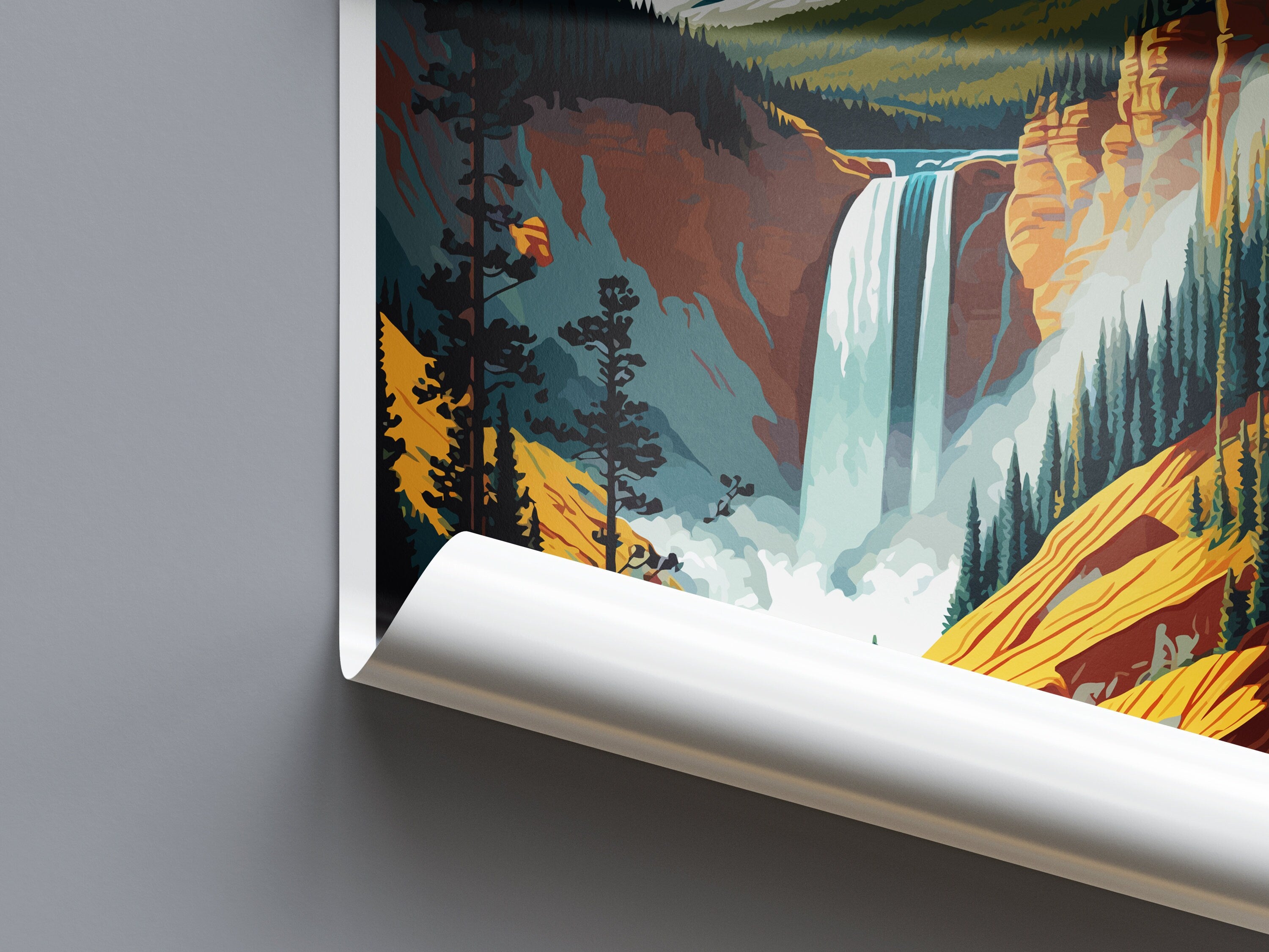 Yellowstone National Park Travel Print