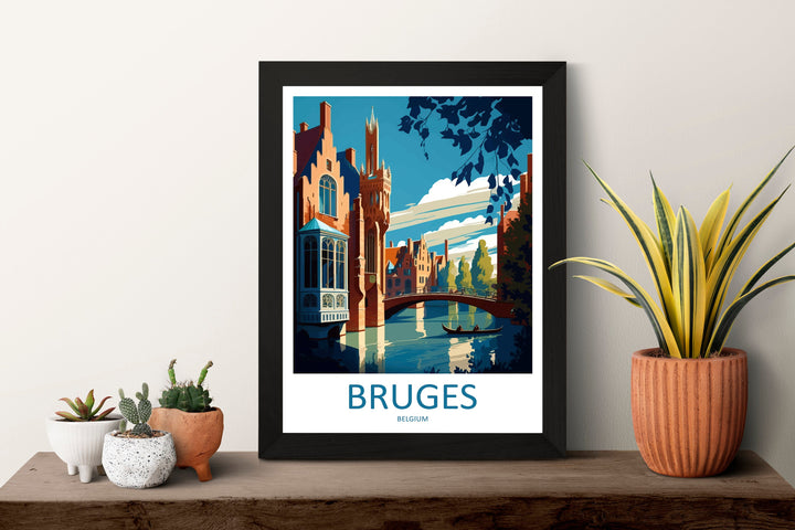 Bruges Travel Print Wall Art Bruges Wall Hanging Home Décor Bruges Gift Art Lovers Belgium Art Lover Gift Bruges Wall Décor