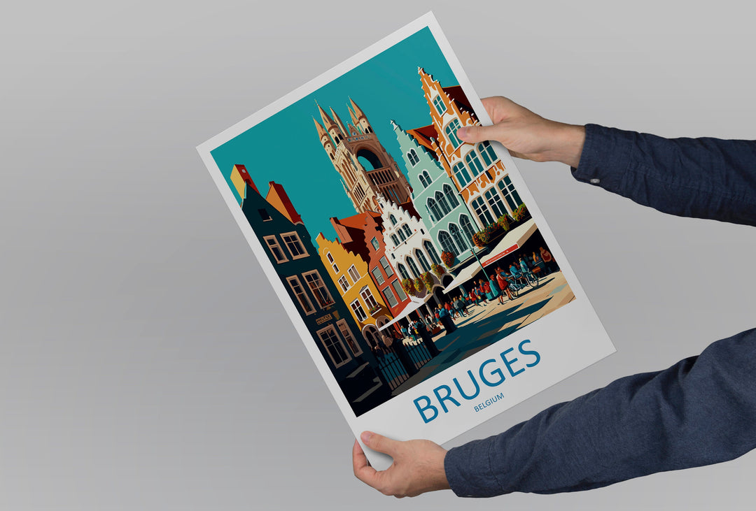 Bruges Travel Print Wall Art Bruges Wall Hanging Home Décor Bruges Gift Art Lovers Belgium Art Lover Gift Bruges Wall Décor