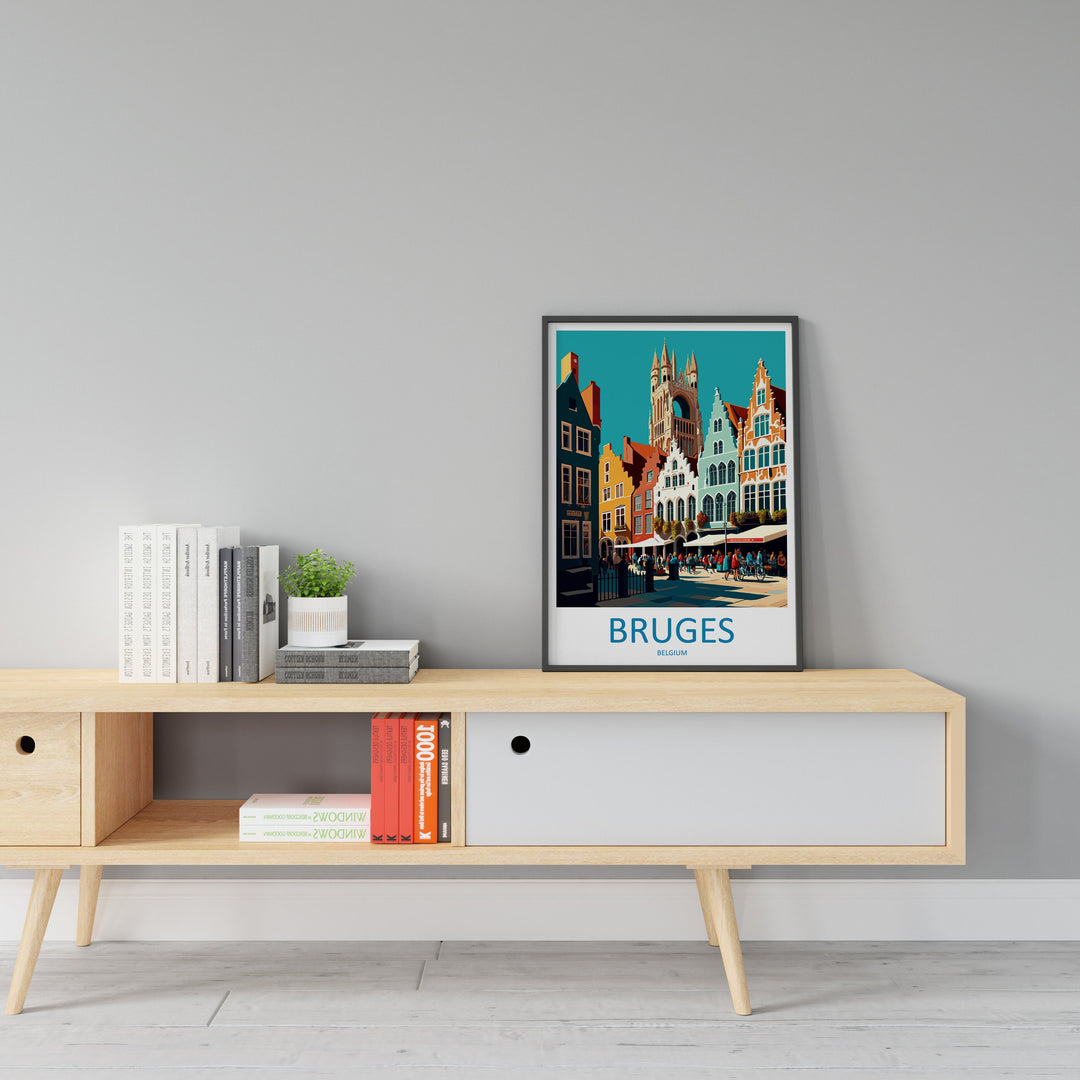 Bruges Travel Print Wall Art Bruges Wall Hanging Home Décor Bruges Gift Art Lovers Belgium Art Lover Gift Bruges Wall Décor