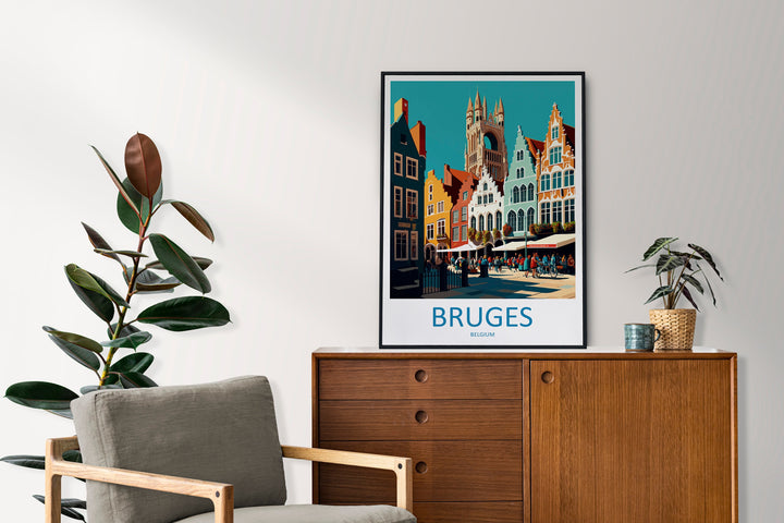 Bruges Travel Print Wall Art Bruges Wall Hanging Home Décor Bruges Gift Art Lovers Belgium Art Lover Gift Bruges Wall Décor