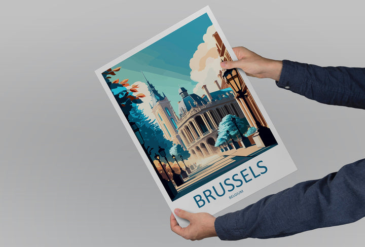 Brussels Travel Print Wall Art Brussels Wall Hanging Home Décor Brussels Gift Art Lovers Belgium Art Lover Gift Brussels Wall Décor
