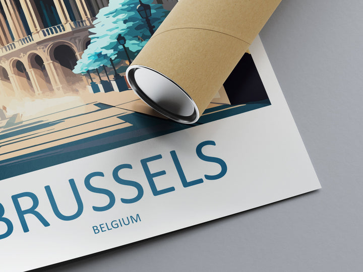 Brussels Travel Print Wall Art Brussels Wall Hanging Home Décor Brussels Gift Art Lovers Belgium Art Lover Gift Brussels Wall Décor