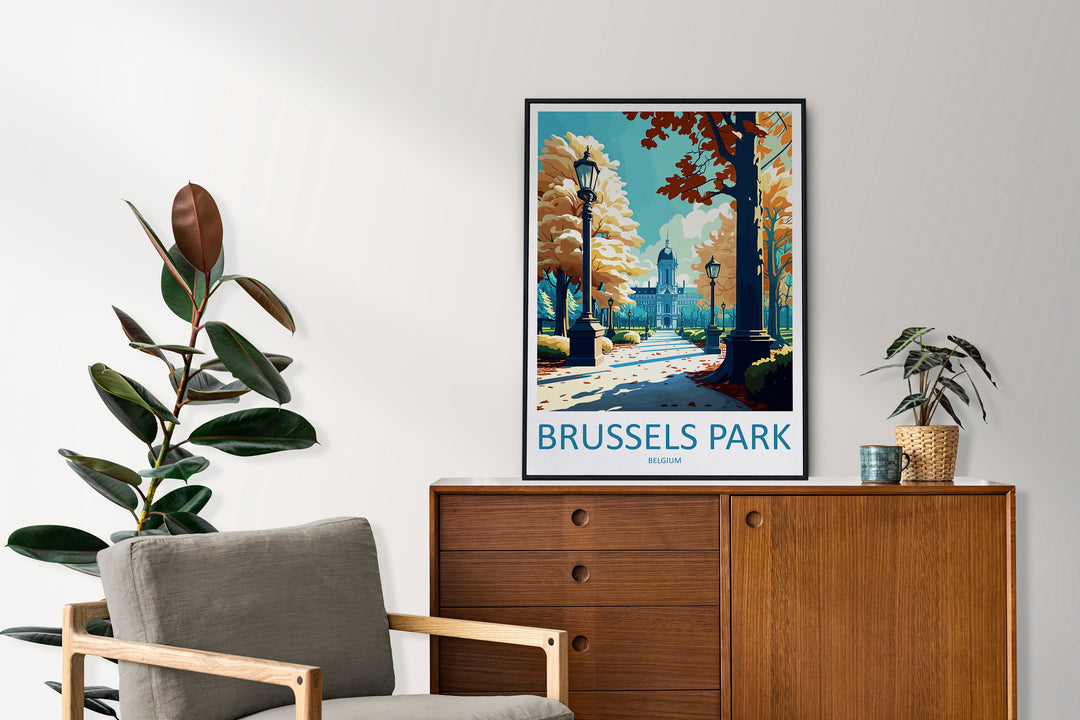 Brussels Park Travel Print Wall Art Brussels Park Wall Hanging Home Décor Brussels Park Gift Art Lovers Belgium Art Lover Gift Brussels Park