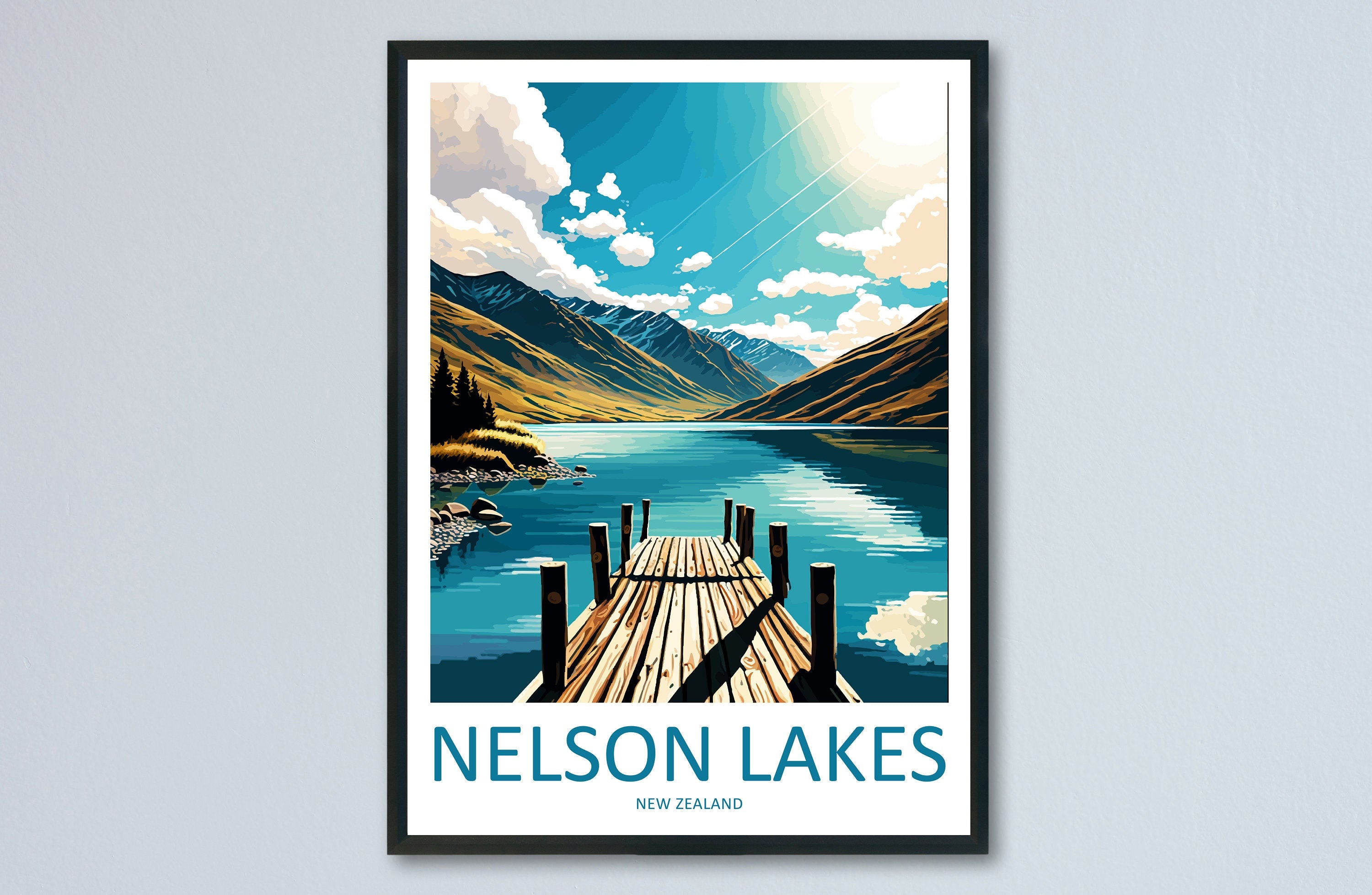 Nelson Lakes Travel Print