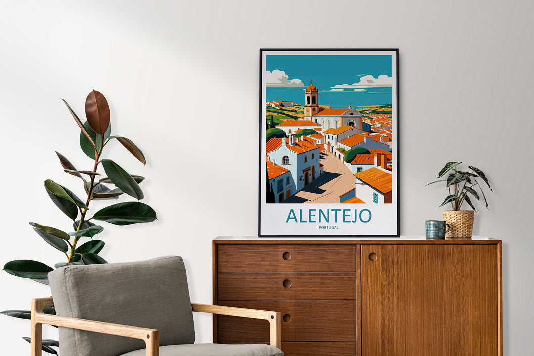 Alentejo Travel Print Wall Art Alentejo Wall Hanging Home Décor Alentejo Gift Art Lovers Portugal Art Lover Gift Alentejo Wall Décor