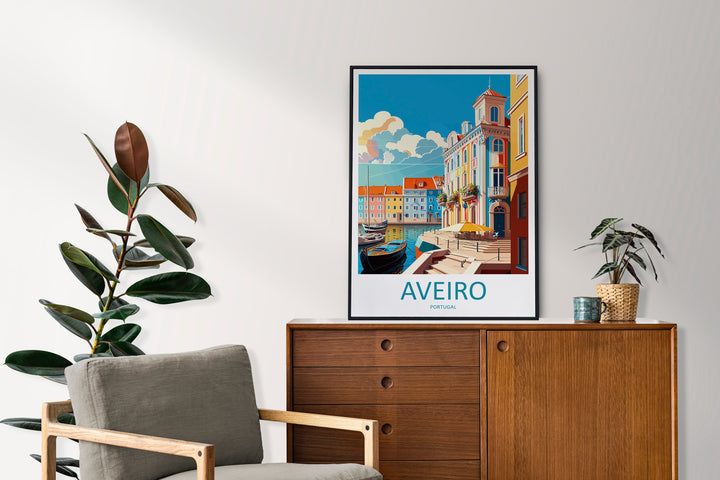 Aveiro Travel Print Wall Art Aveiro Wall Hanging Home Décor Aveiro Gift Art Lovers Portugal Art Lover Gift Aveiro Wall Décor Print