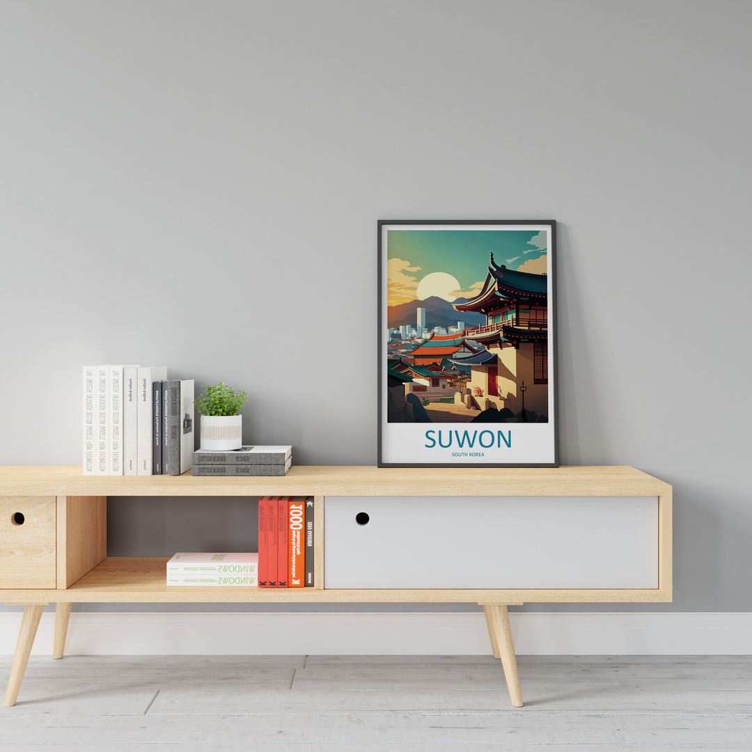 Suwon Travel Print Wall Art Suwon Wall Hanging Home Décor Suwon Gift Art Lovers South Korea Art Lover Gift Suwon Wall Décor