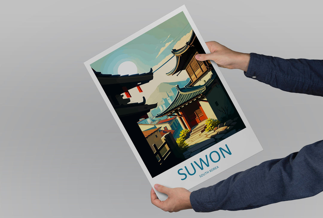 Suwon Travel Print Wall Art Suwon Wall Hanging Home Décor Suwon Gift Art Lovers South Korea Art Lover Gift Suwon Wall Décor
