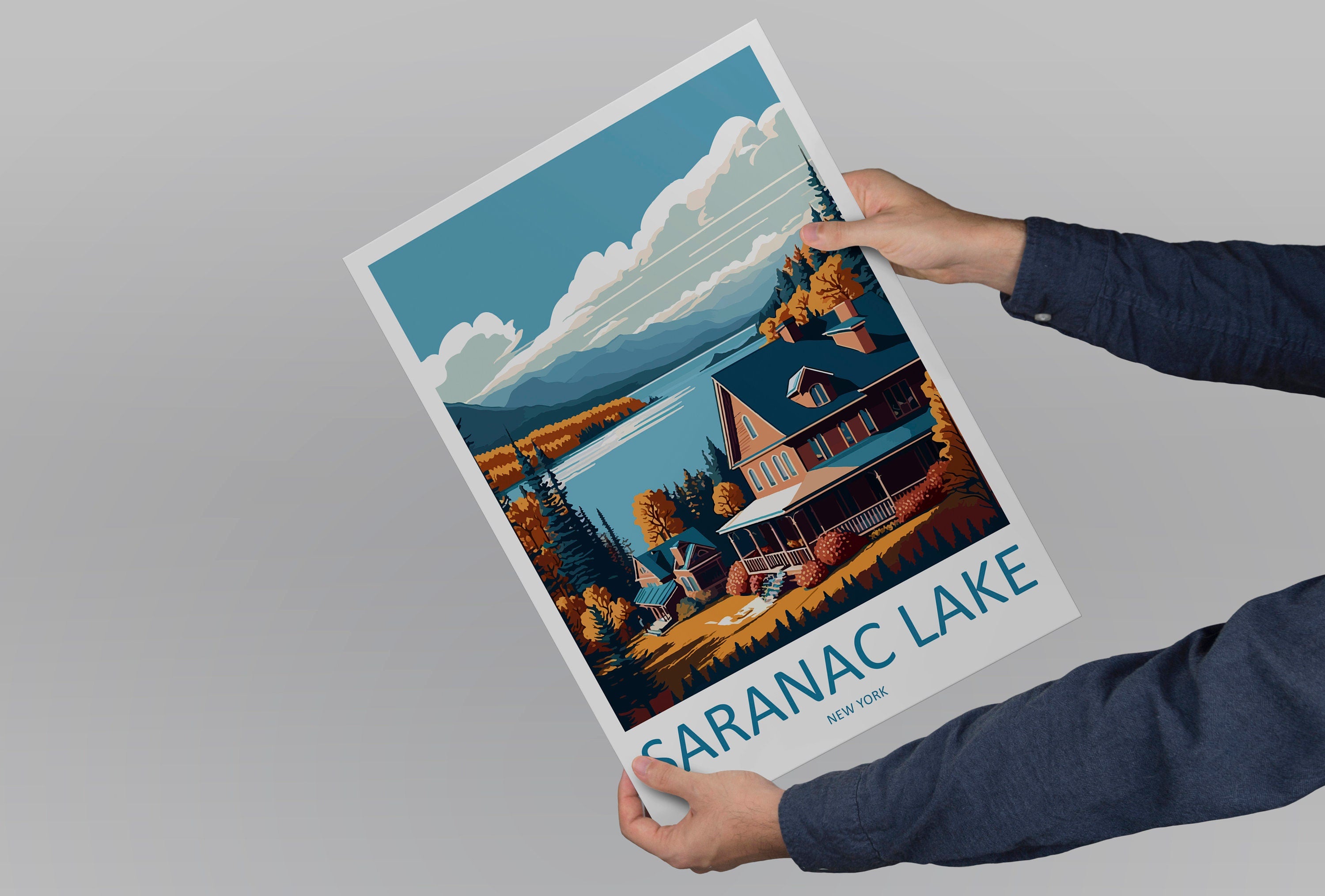 Saranac Lake Travel Print