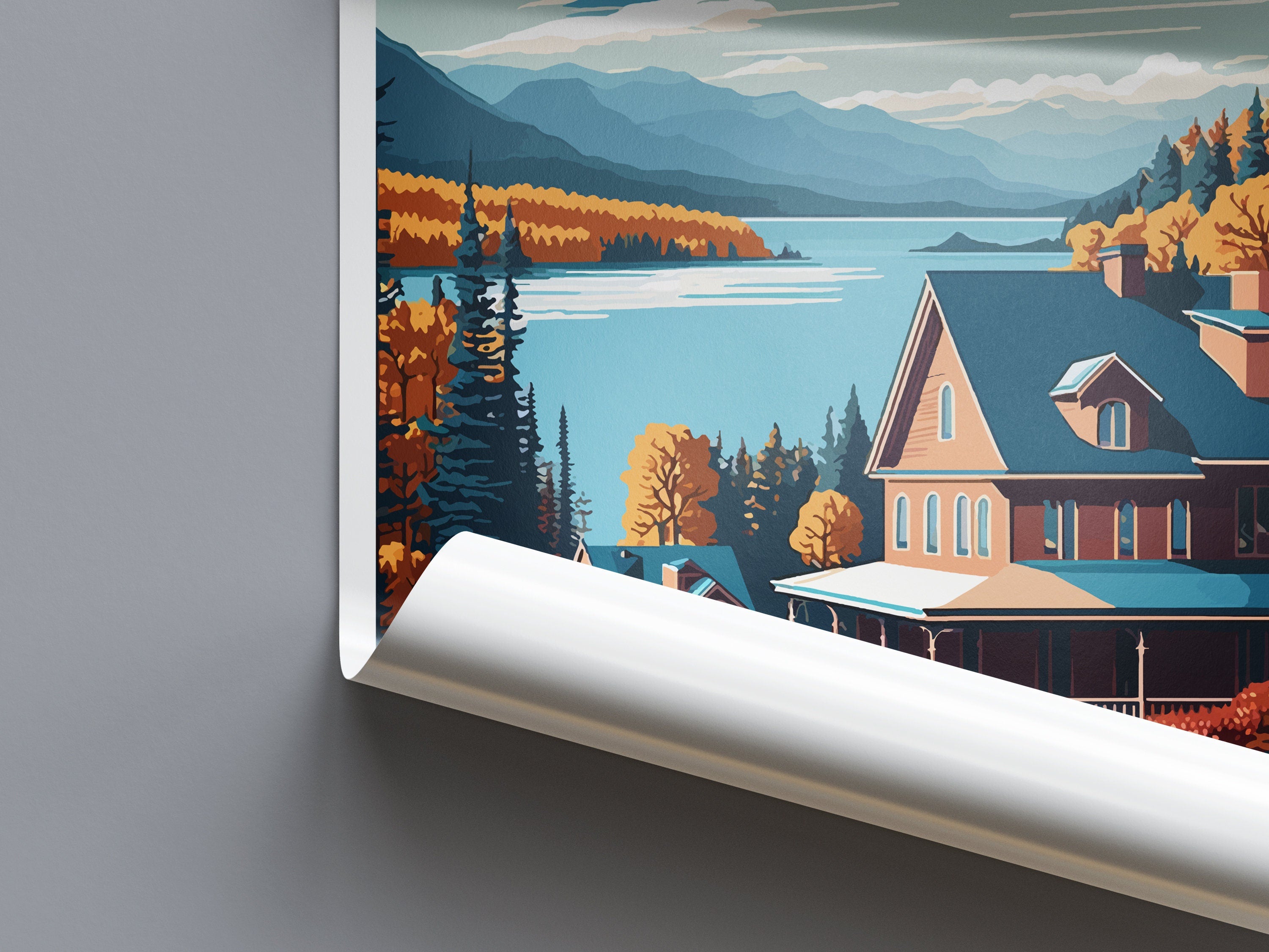 Saranac Lake Travel Print