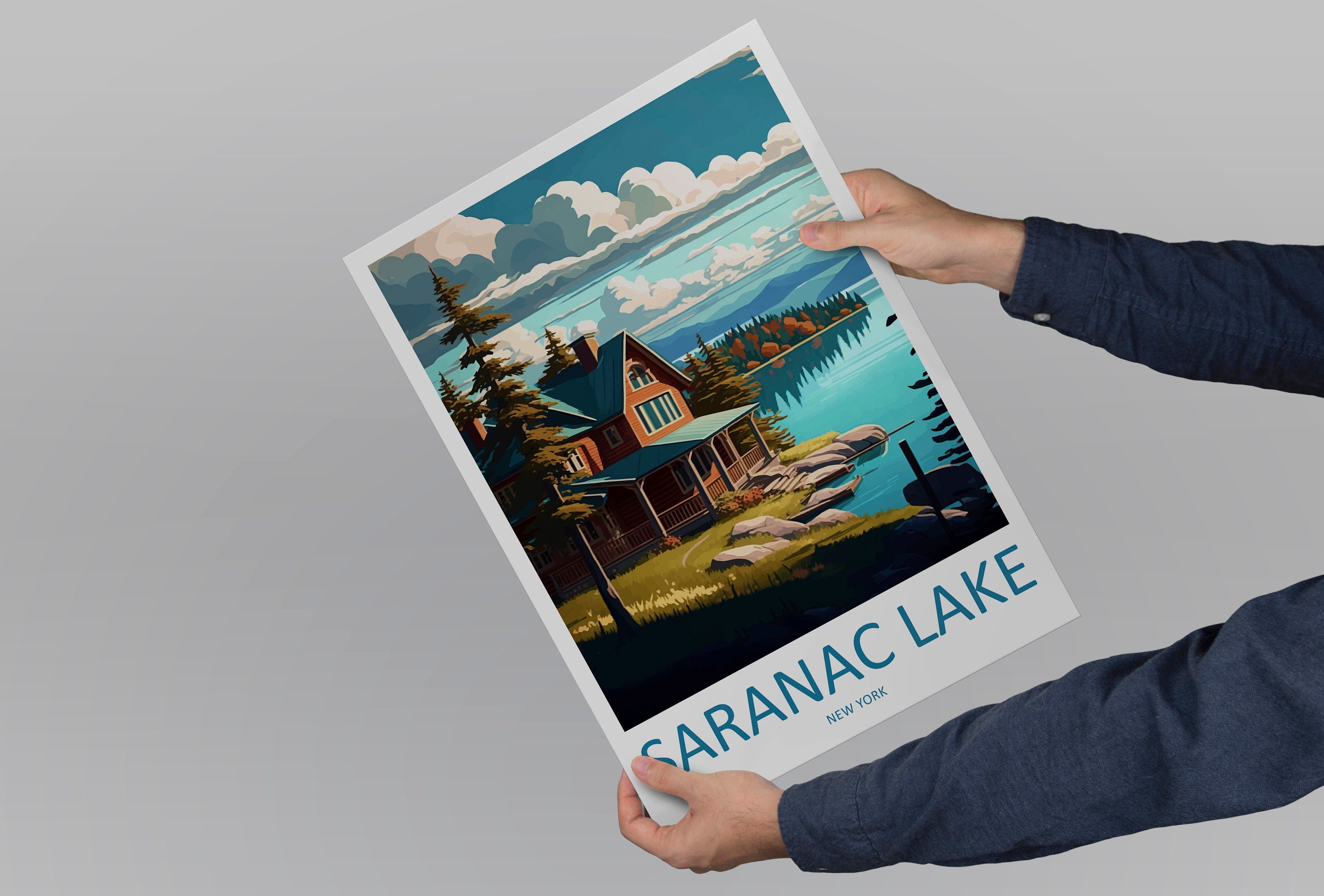 Saranac Lake Travel Print