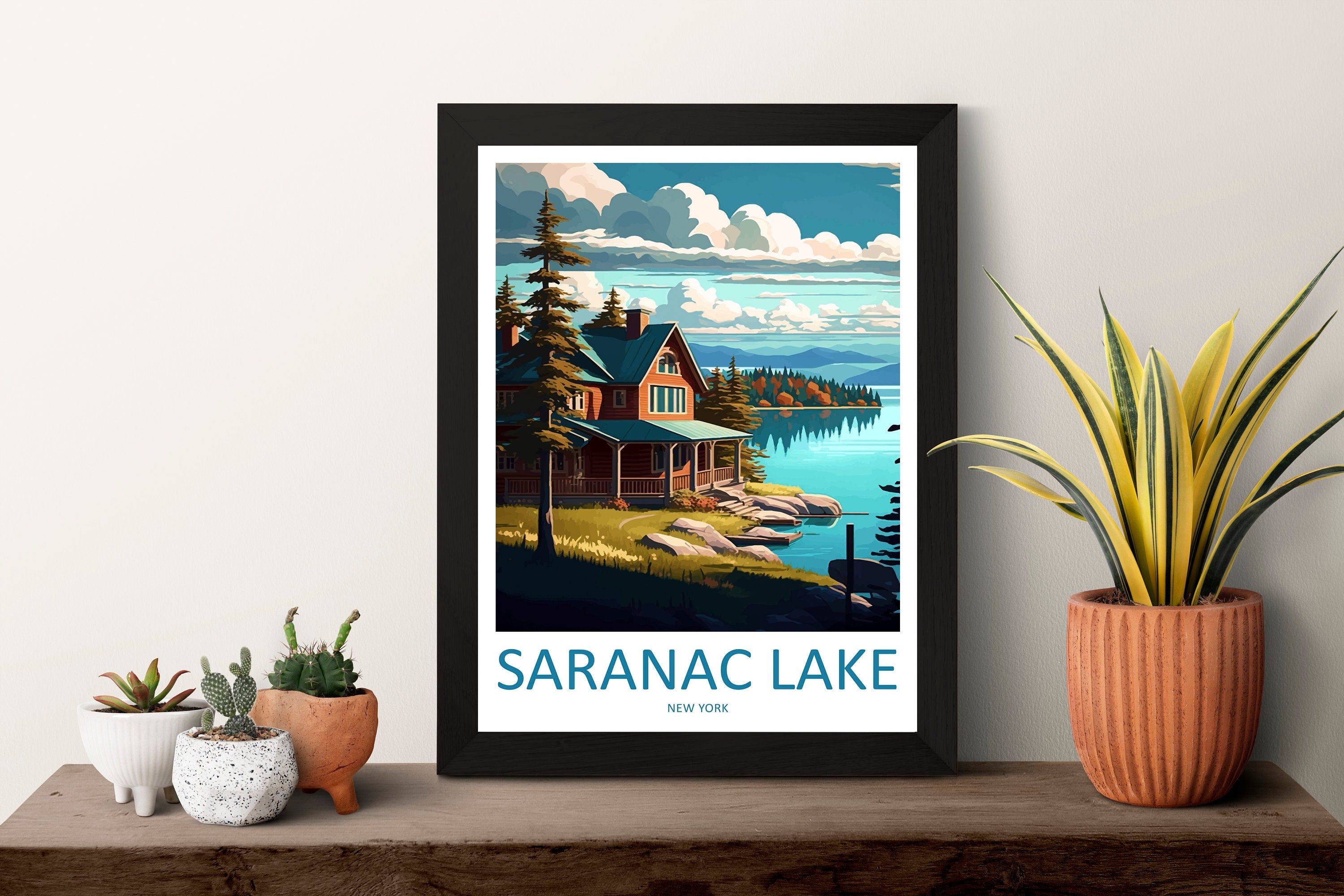 Saranac Lake Travel Print