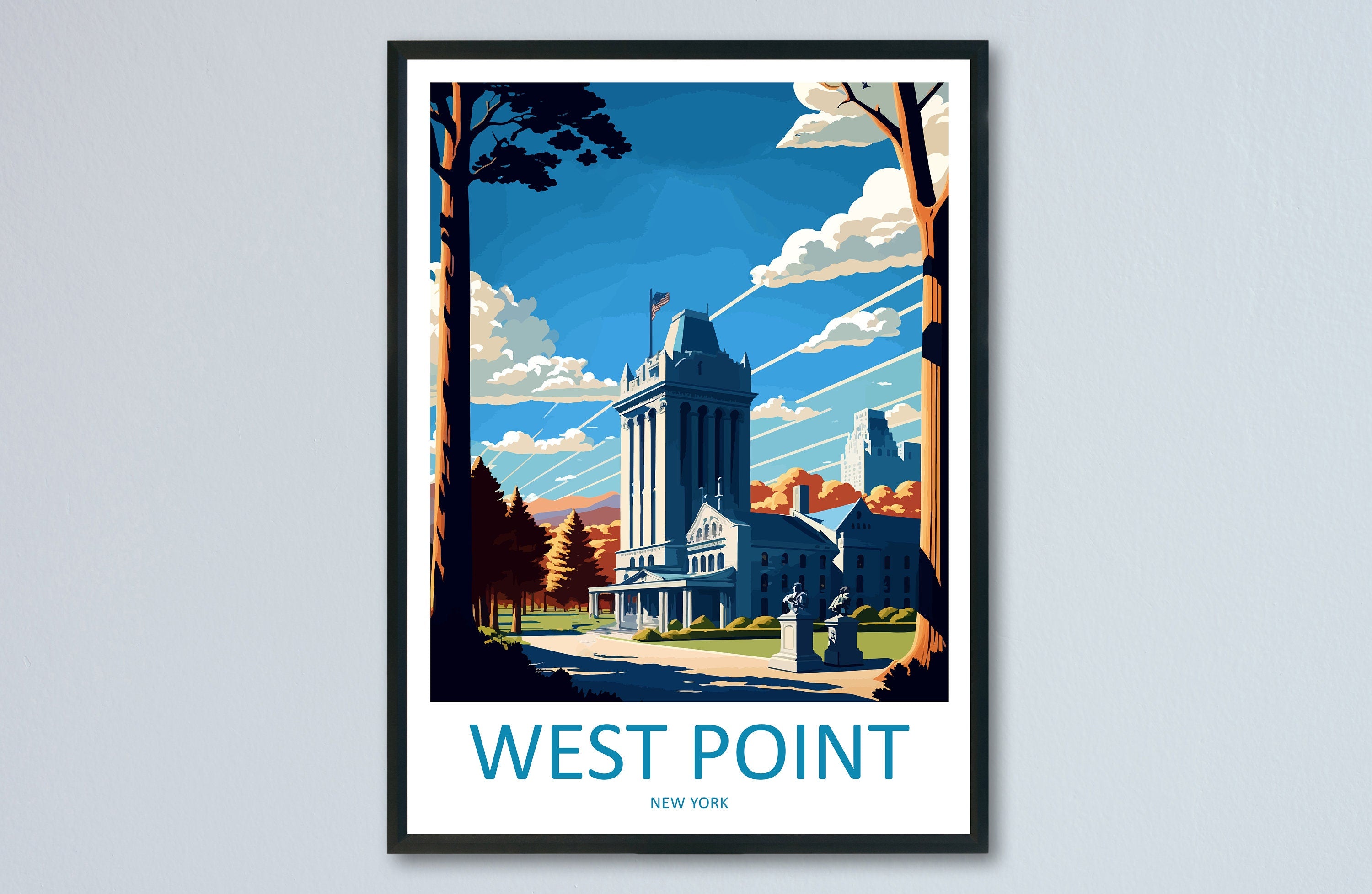 West Point Travel Print