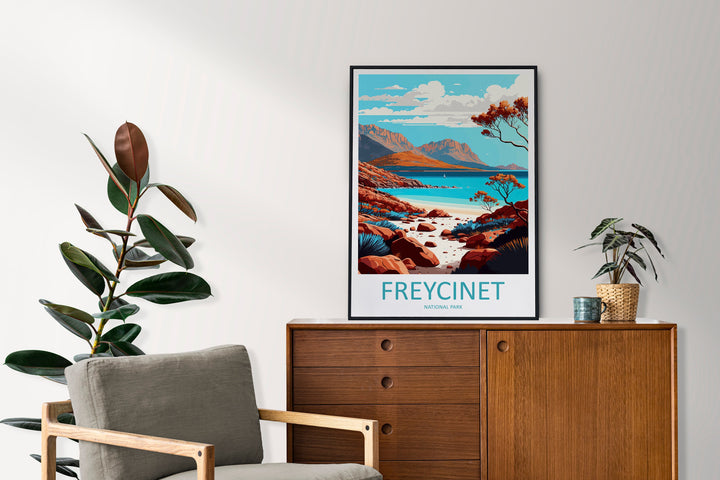 Freycinet National Park Travel Print Wall Art Freycinet Wall Hanging Home Décor Freycinet Gift Art Lovers Wall Art Australia Travel Print