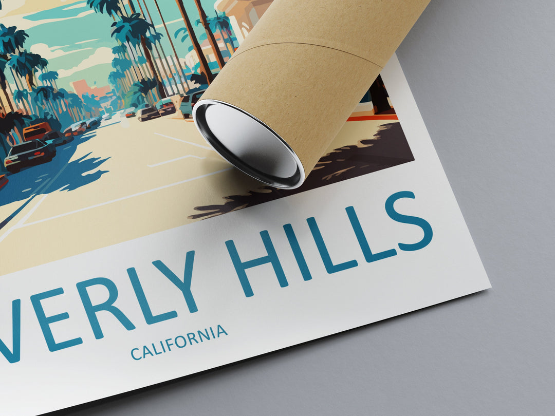 Beverly Hills Travel Print Wall Art Beverly Hills Wall Hanging Home Décor Beverly Hills Gift Art Lovers California Lover Gift Beverly Hills