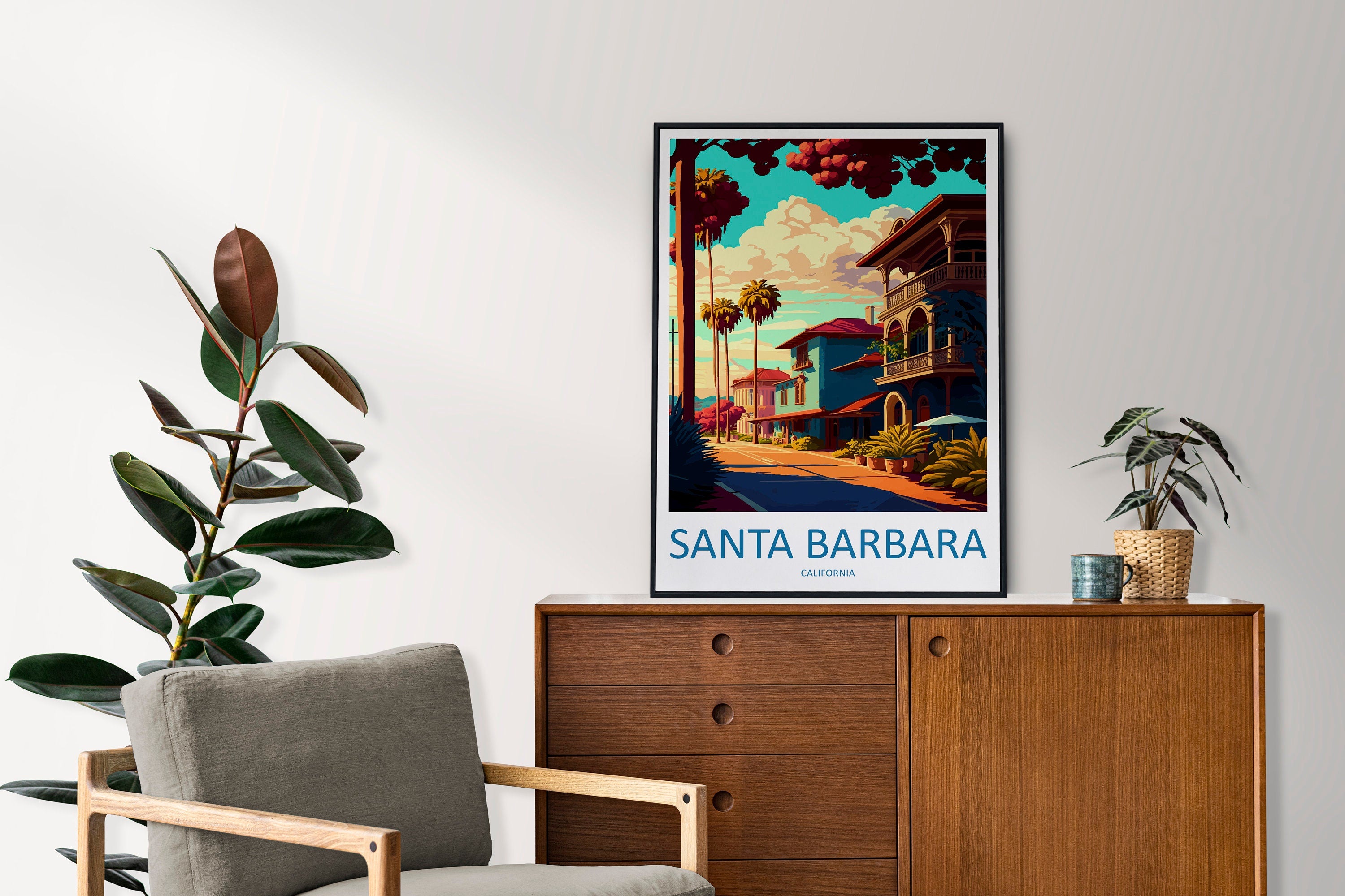 Santa Barbara Travel Print