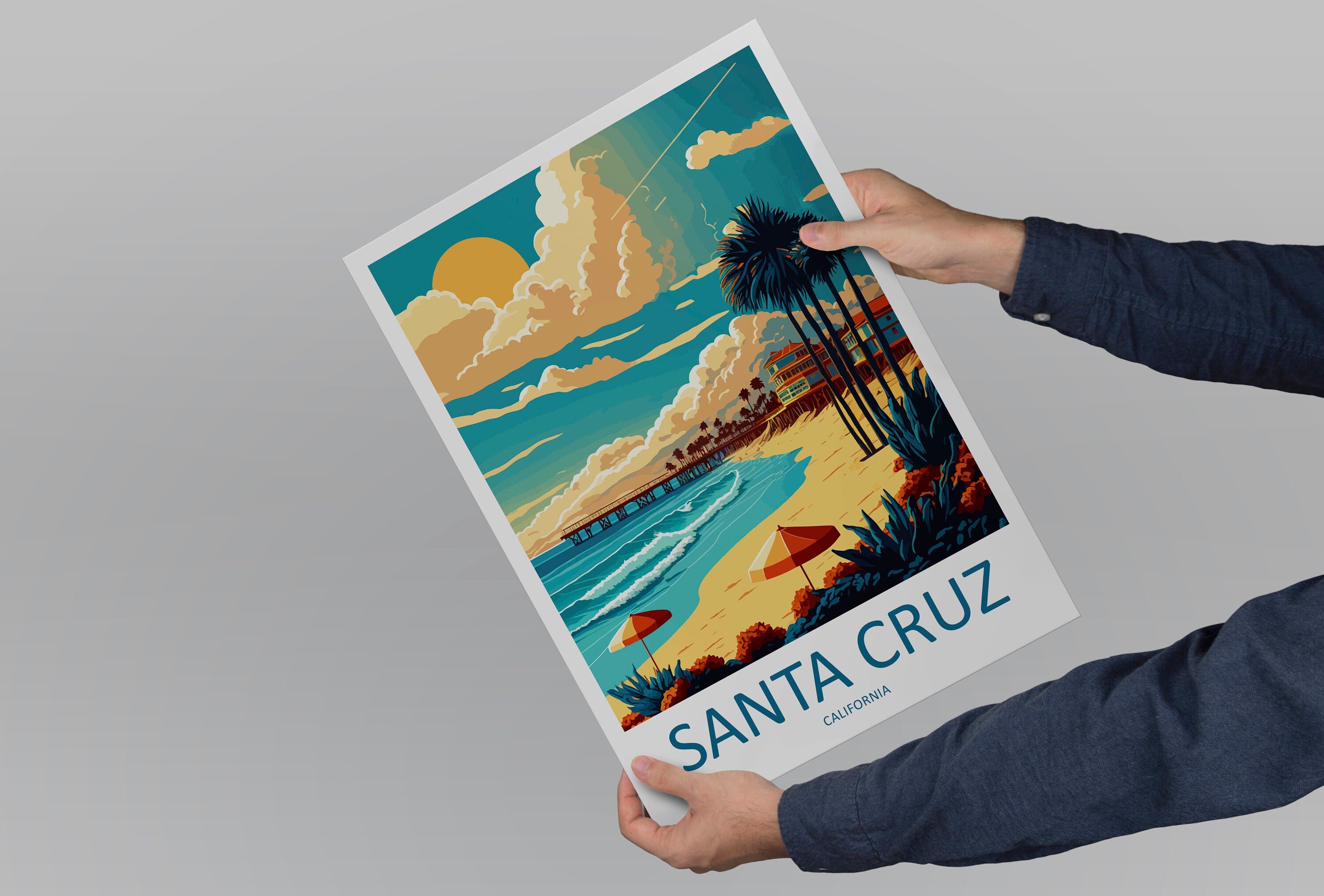 Santa Cruz Travel Print