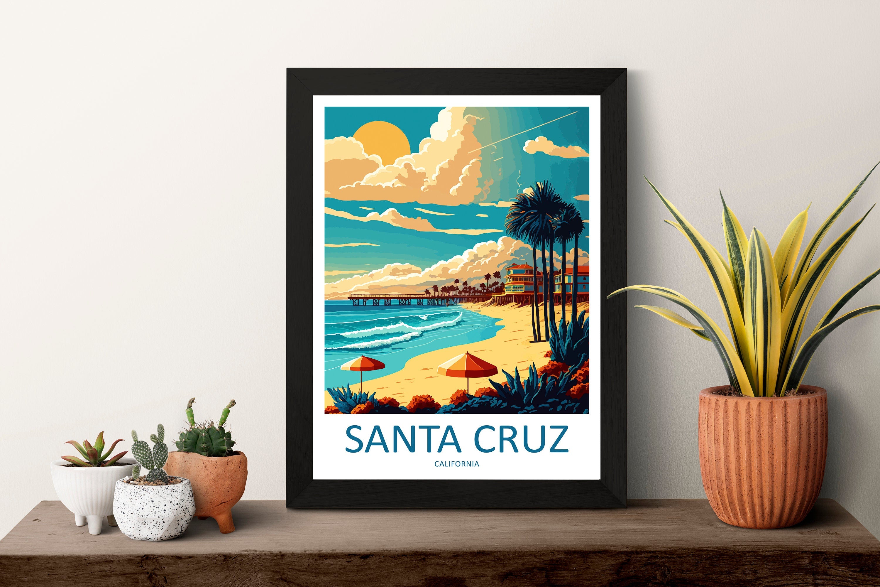 Santa Cruz Travel Print