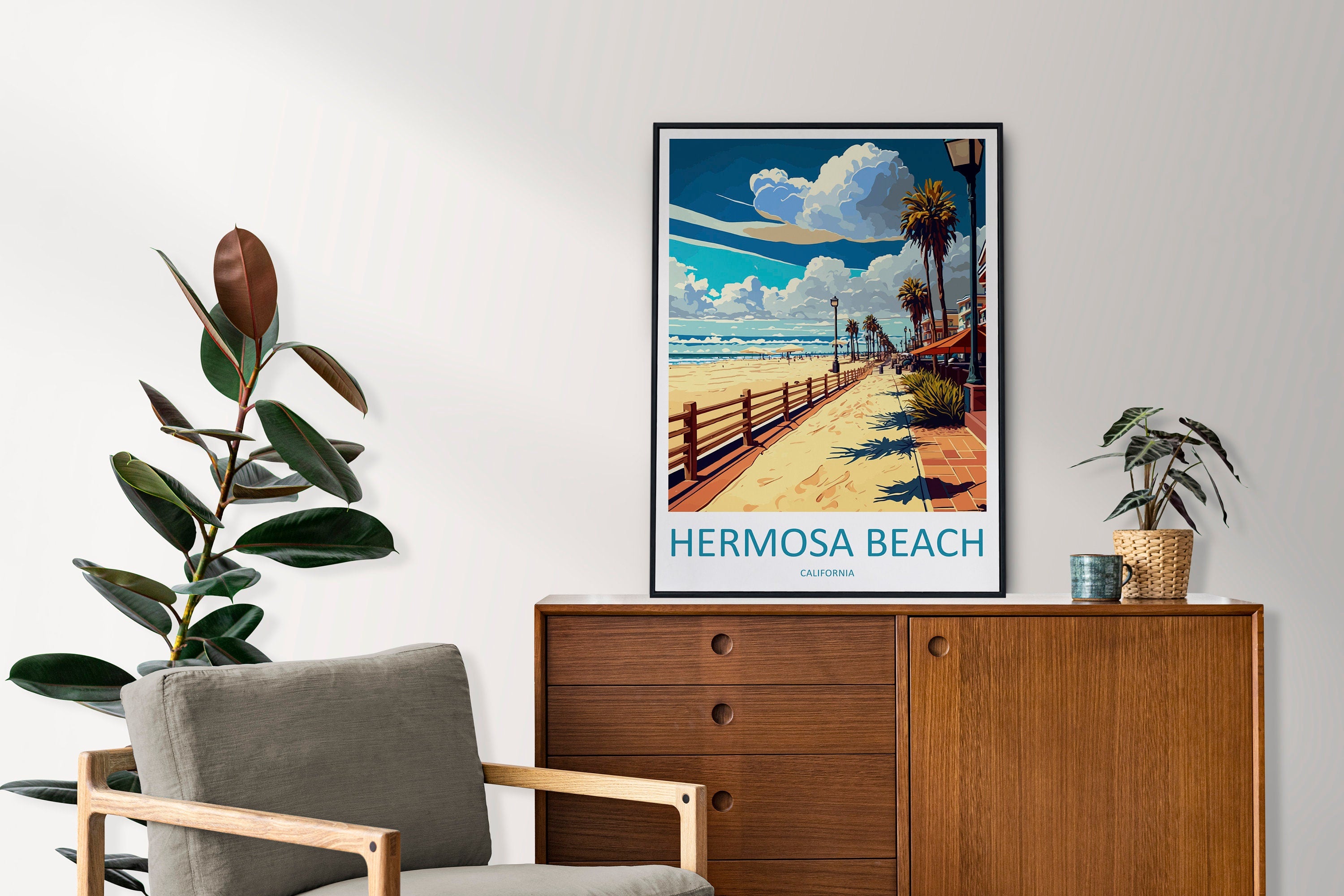 Hermosa Beach Travel Print