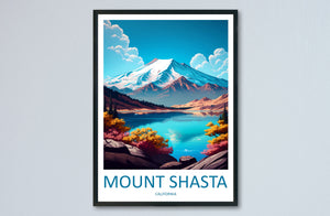 Mount Shasta Travel Print