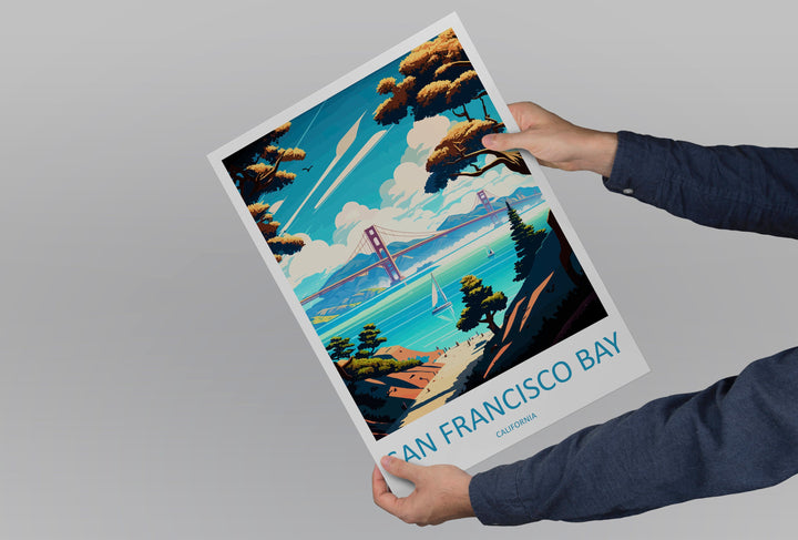 San Francisco Bay Area Travel Print Wall Art San Francisco Bay Wall Hanging Home Décor San Francisco Bay Gift Art Lovers California Art
