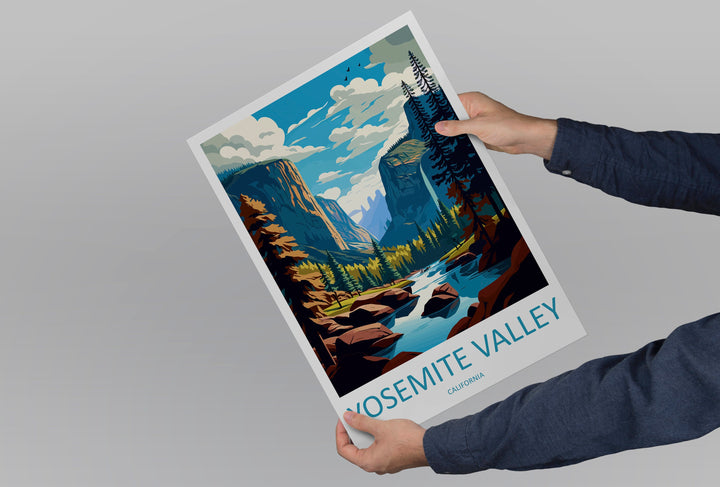 Yosemite Valley National Park Travel Print Wall Art Yosemite Valley Wall Hanging Home Décor Yosemite Valley Gift Art Lovers California Art
