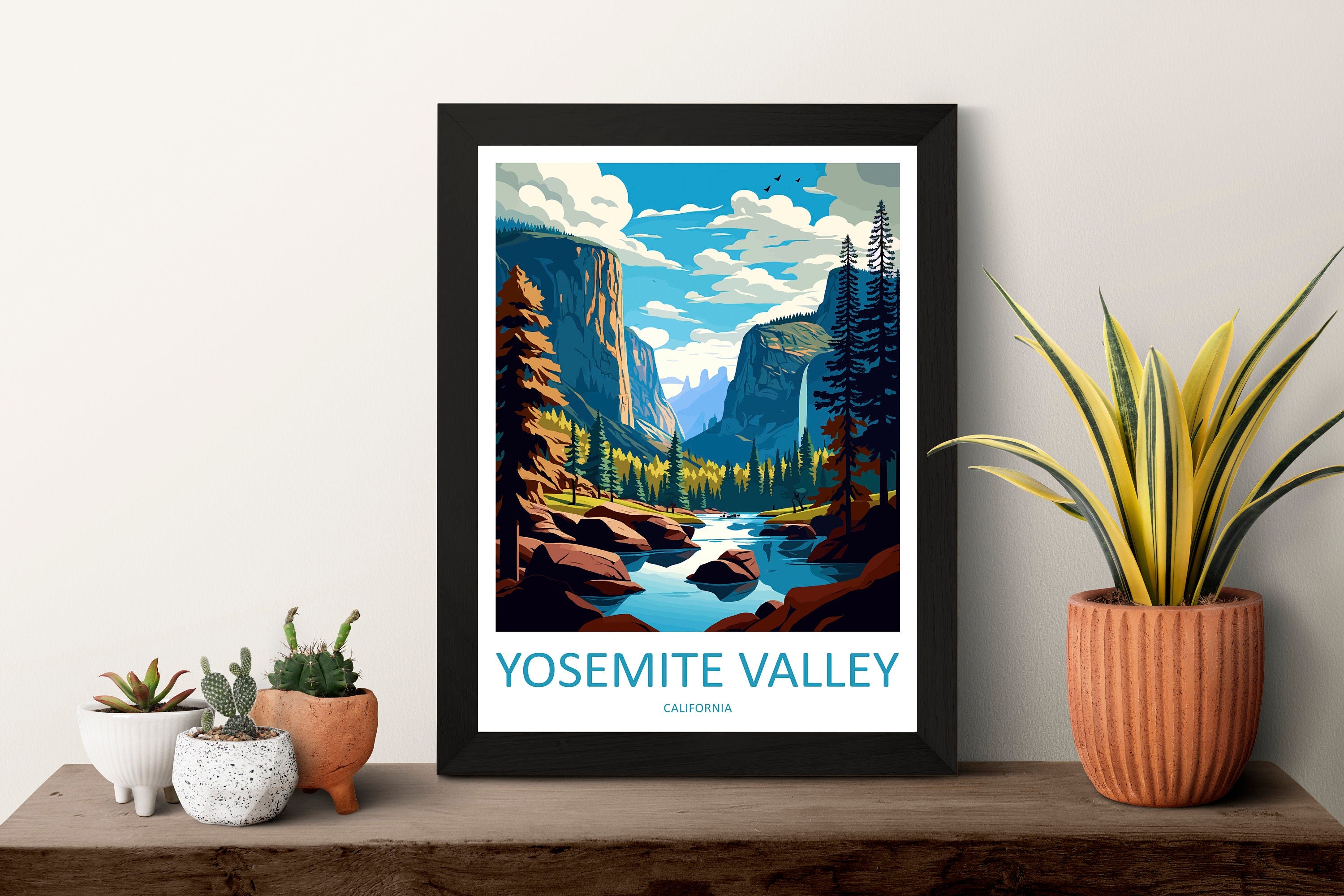 Yosemite Valley National Park Travel Print