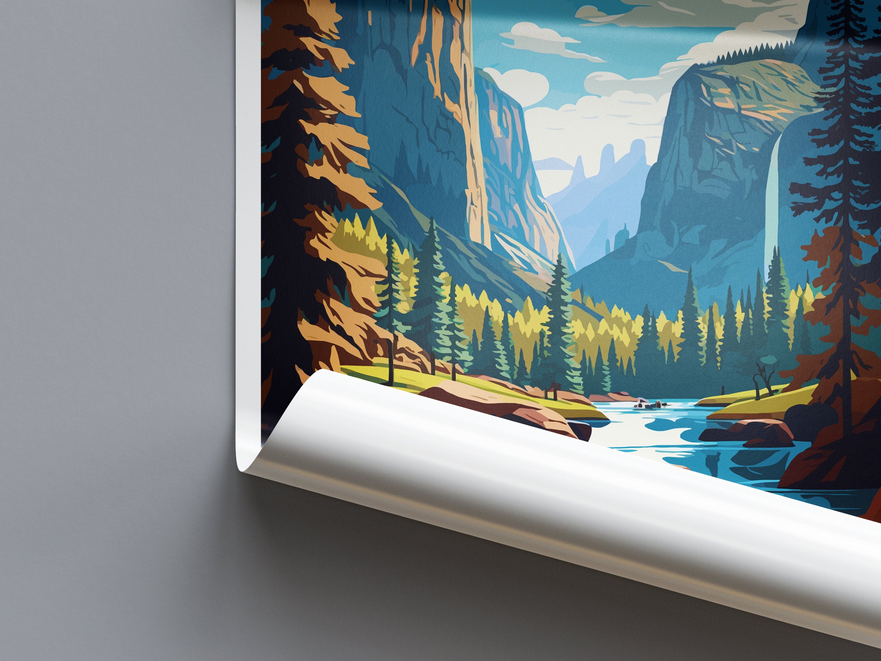 Yosemite Valley National Park Travel Print