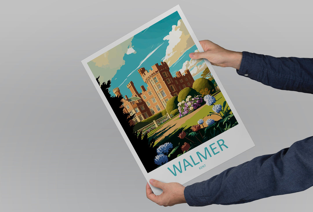 Walmer Travel Print Wall Art Walmer Wall Hanging Home Décor Walmer Gift Art Lovers England Art Lover Gift Print Artwork Kent Art