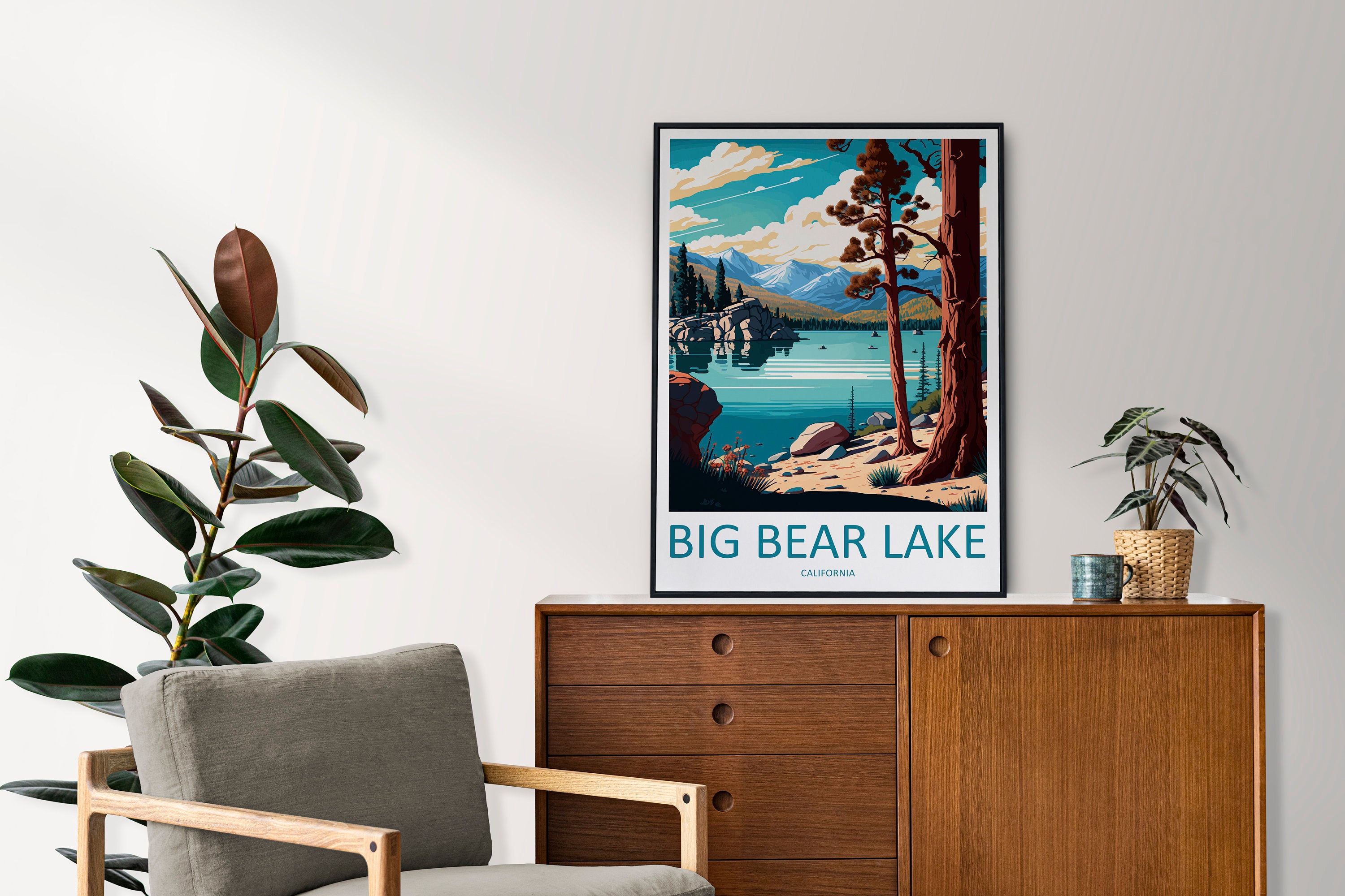 Big Bear Lake Travel Print