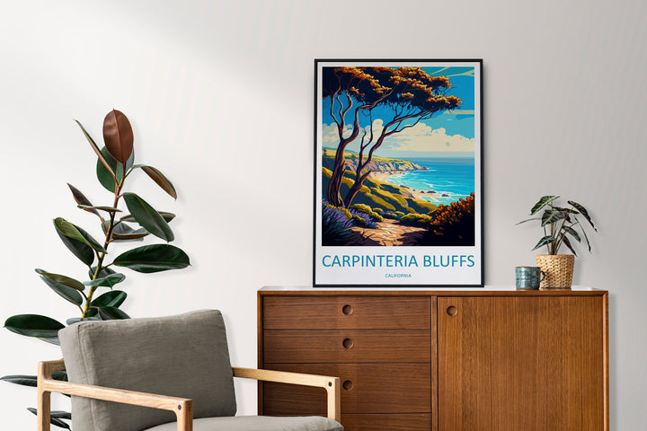Carpinteria Bluffs Travel Print Wall Art Carpinteria Bluffs Wall Hanging Home Décor Carpinteria Bluffs Gift Art Lovers California Art