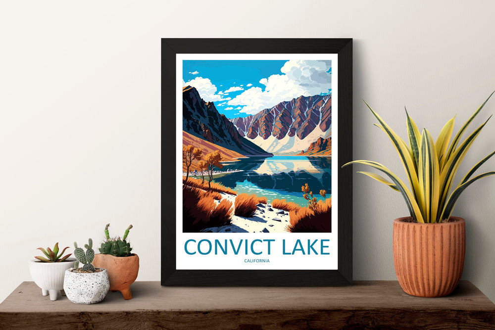 Convict Lake Travel Print Wall Art Convict Lake Wall Hanging Home Décor Convict Lake Gift Art Lovers California Art Lover Gift Convict Lake