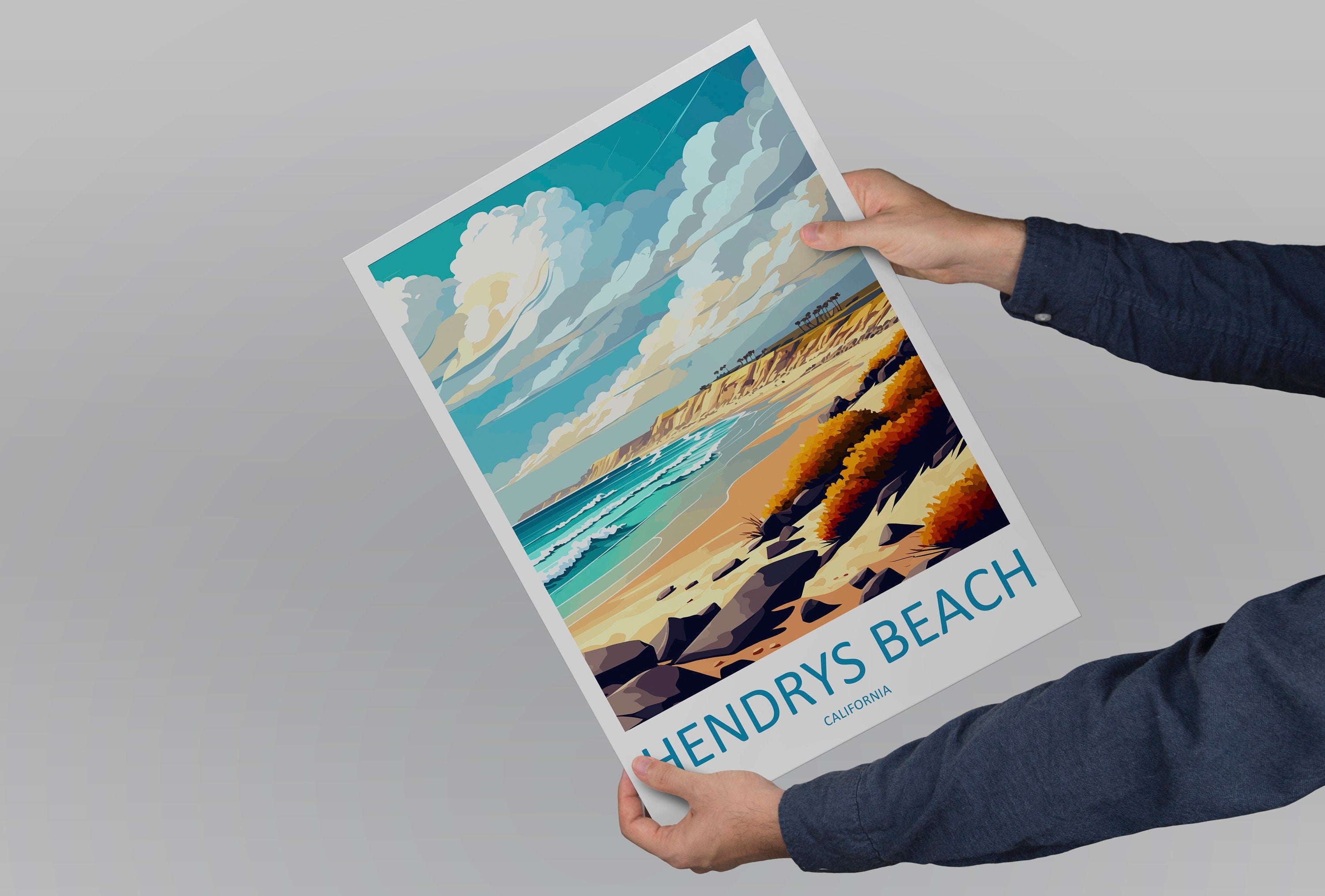 Hendrys Beach Travel Print