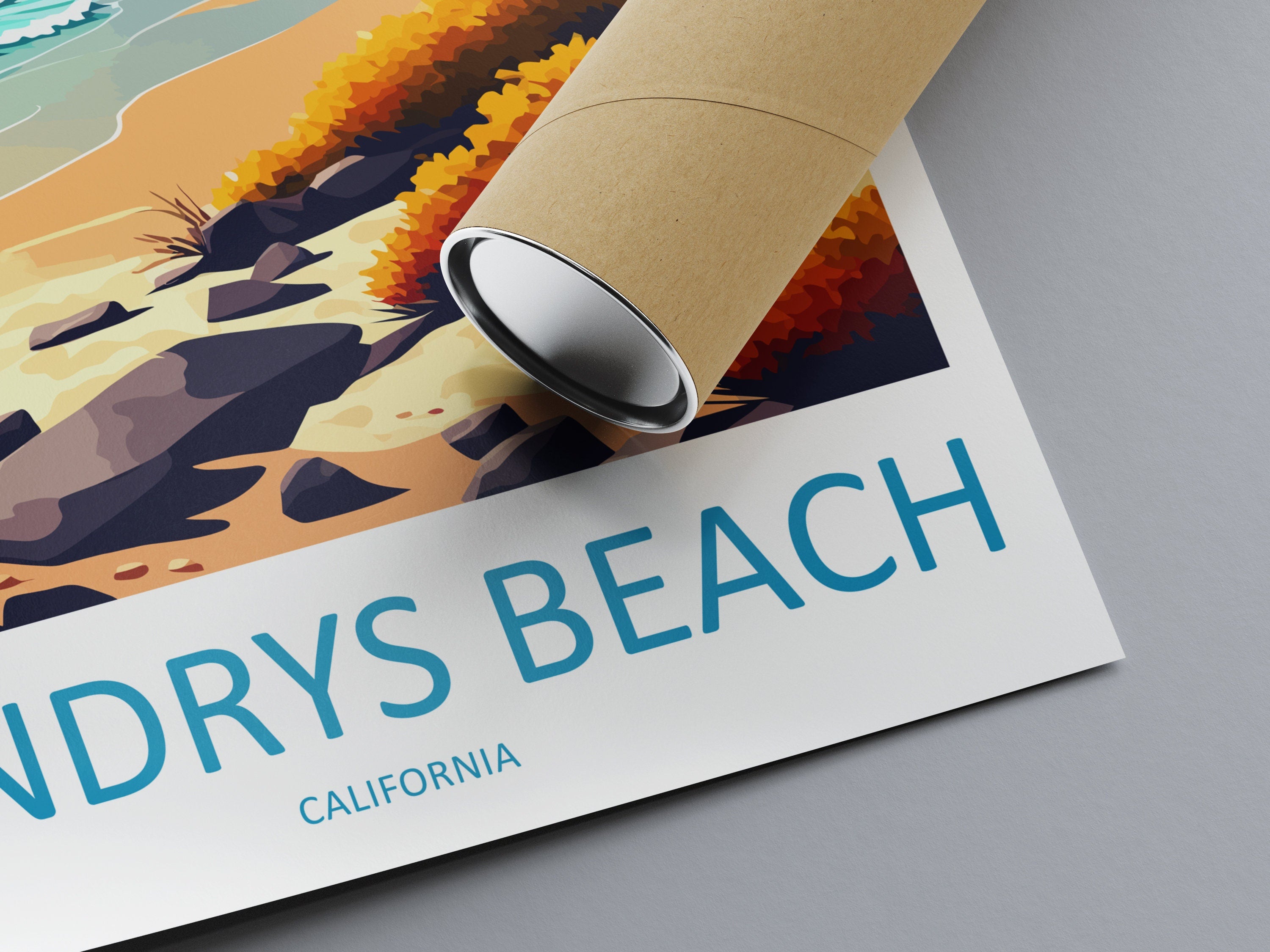 Hendrys Beach Travel Print