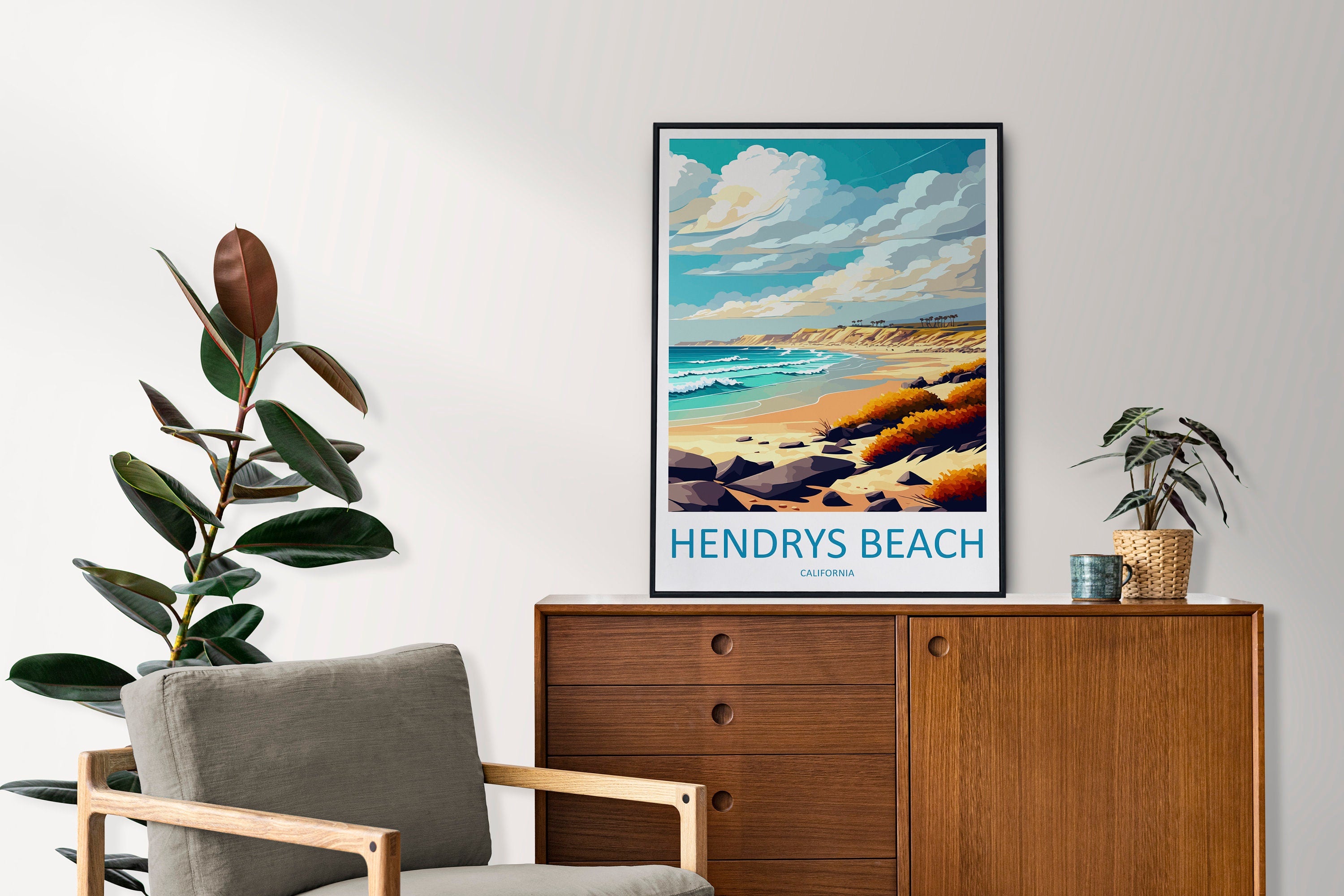 Hendrys Beach Travel Print