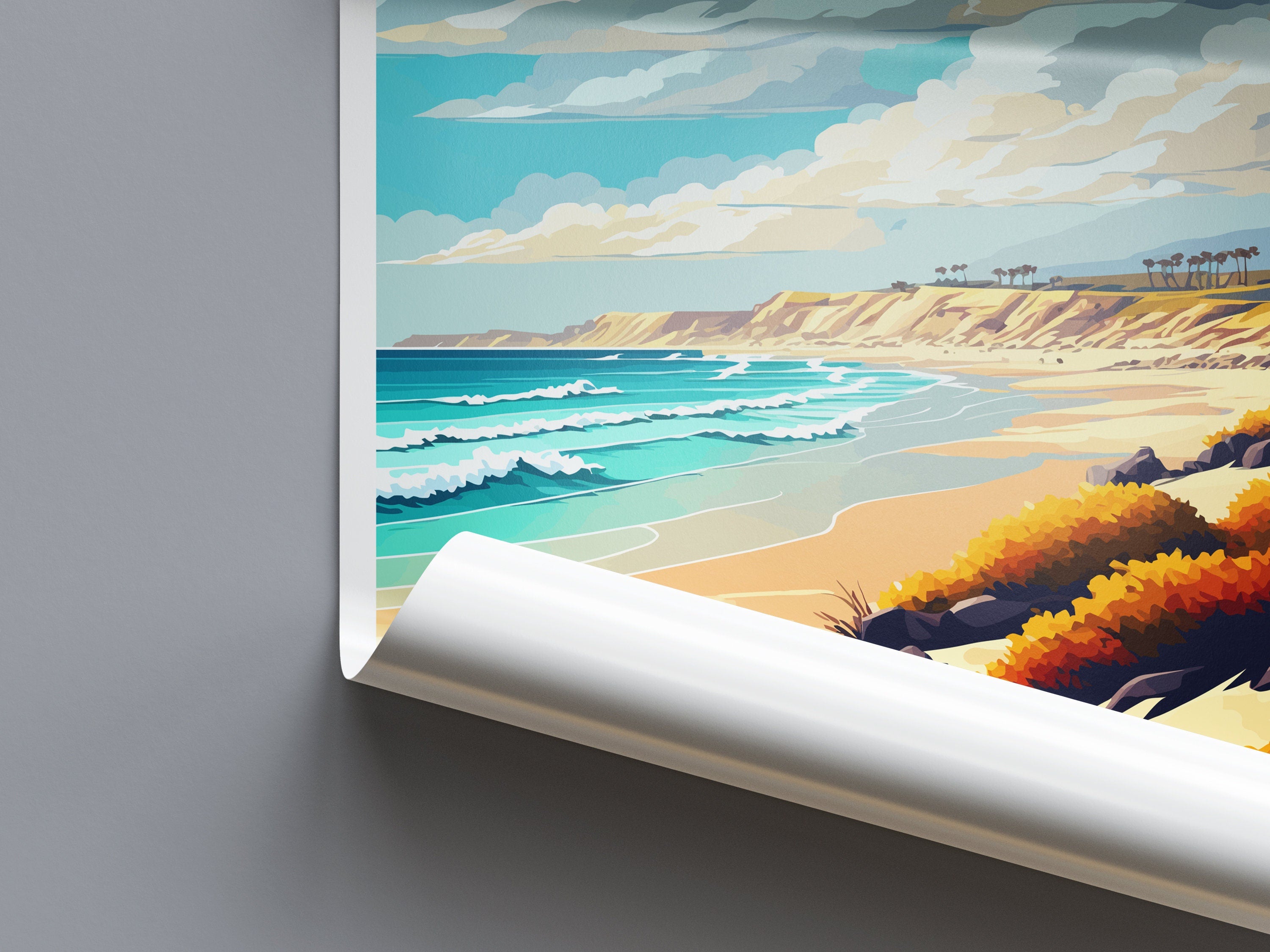 Hendrys Beach Travel Print