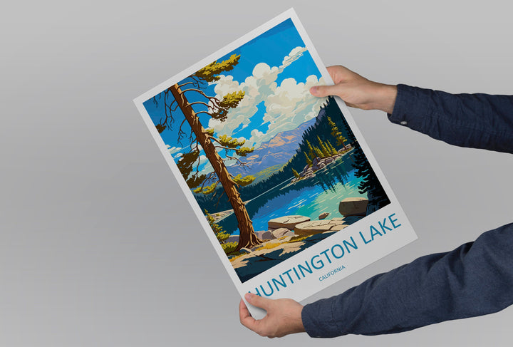 Huntington Lake Travel Print Wall Art Huntington Lake Wall Hanging Home Décor Huntington Lake Gift Art Lovers California Art Lover Gift