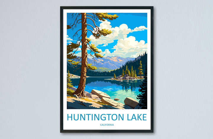 Huntington Lake Travel Print Wall Art Huntington Lake Wall Hanging Home Décor Huntington Lake Gift Art Lovers California Art Lover Gift