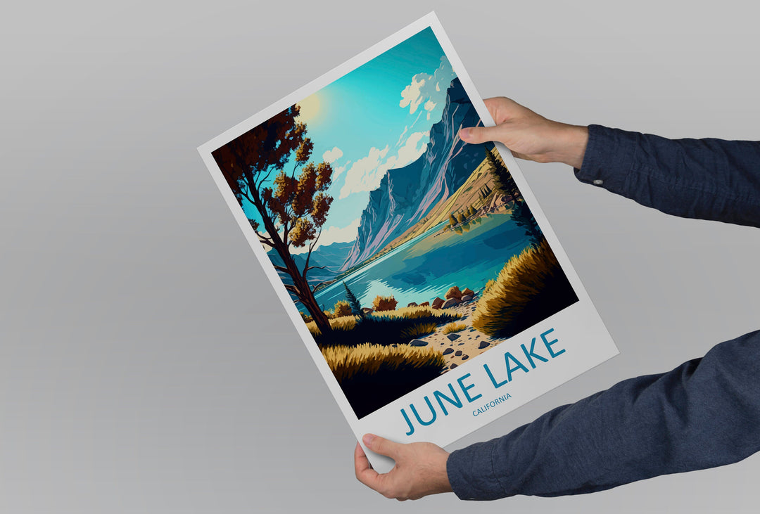 June Lake Travel Print Wall Art June Lake Wall Hanging Home Décor June Lake Gift Art Lovers California Art Lover Gift June Lake Wall Art