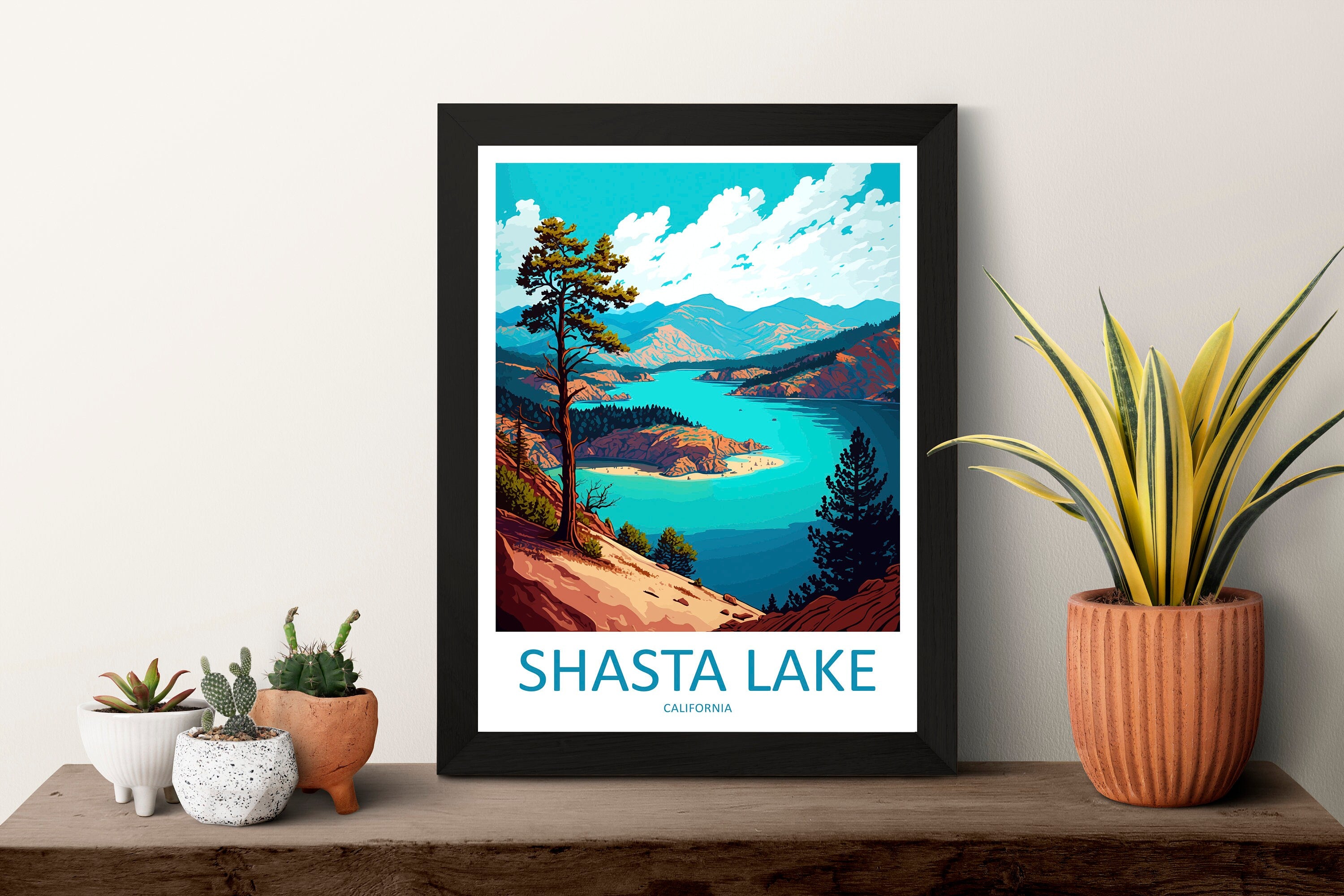 Shasta Lake Travel Print