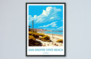 San Onofre Beach Travel Print