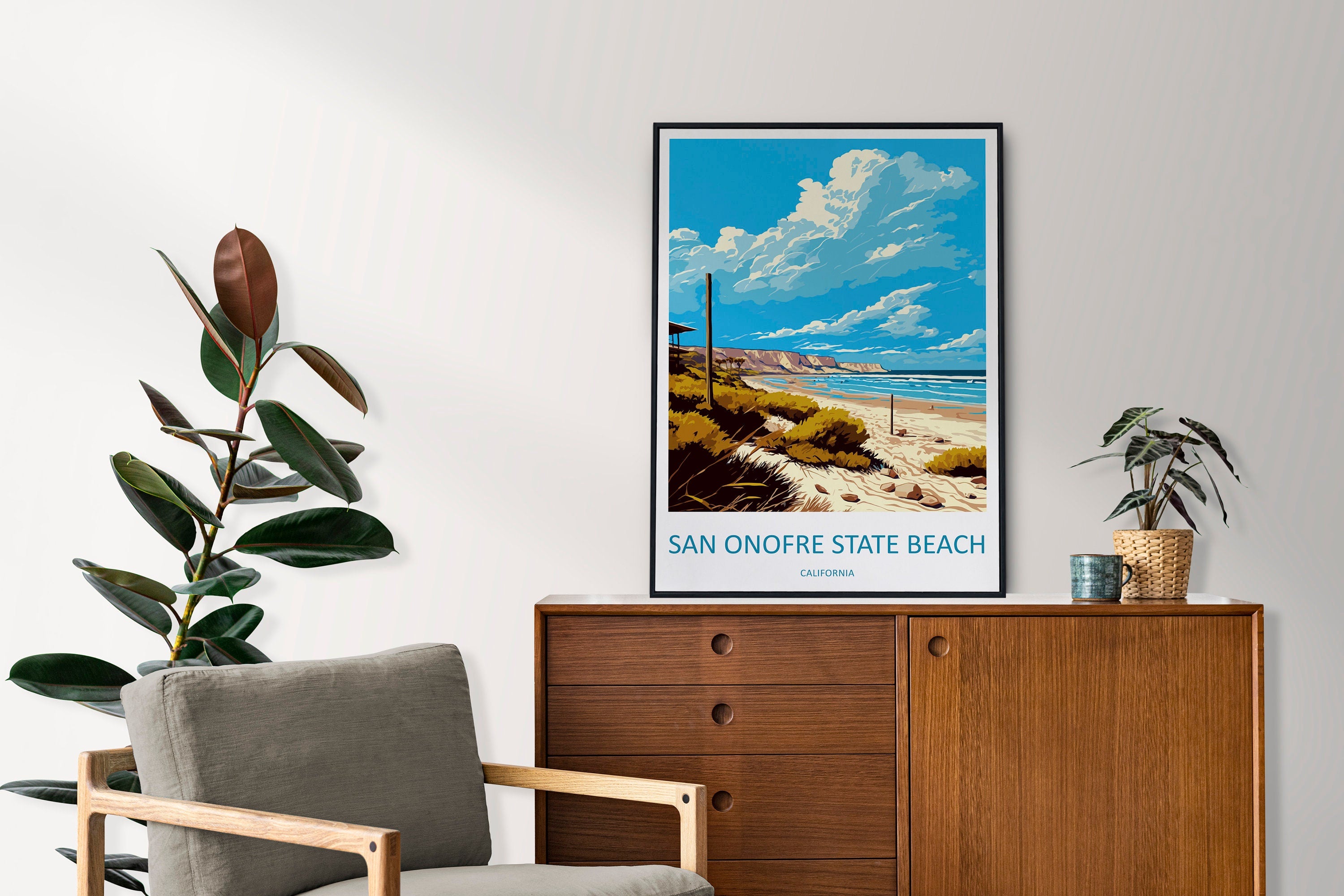 San Onofre Beach Travel Print