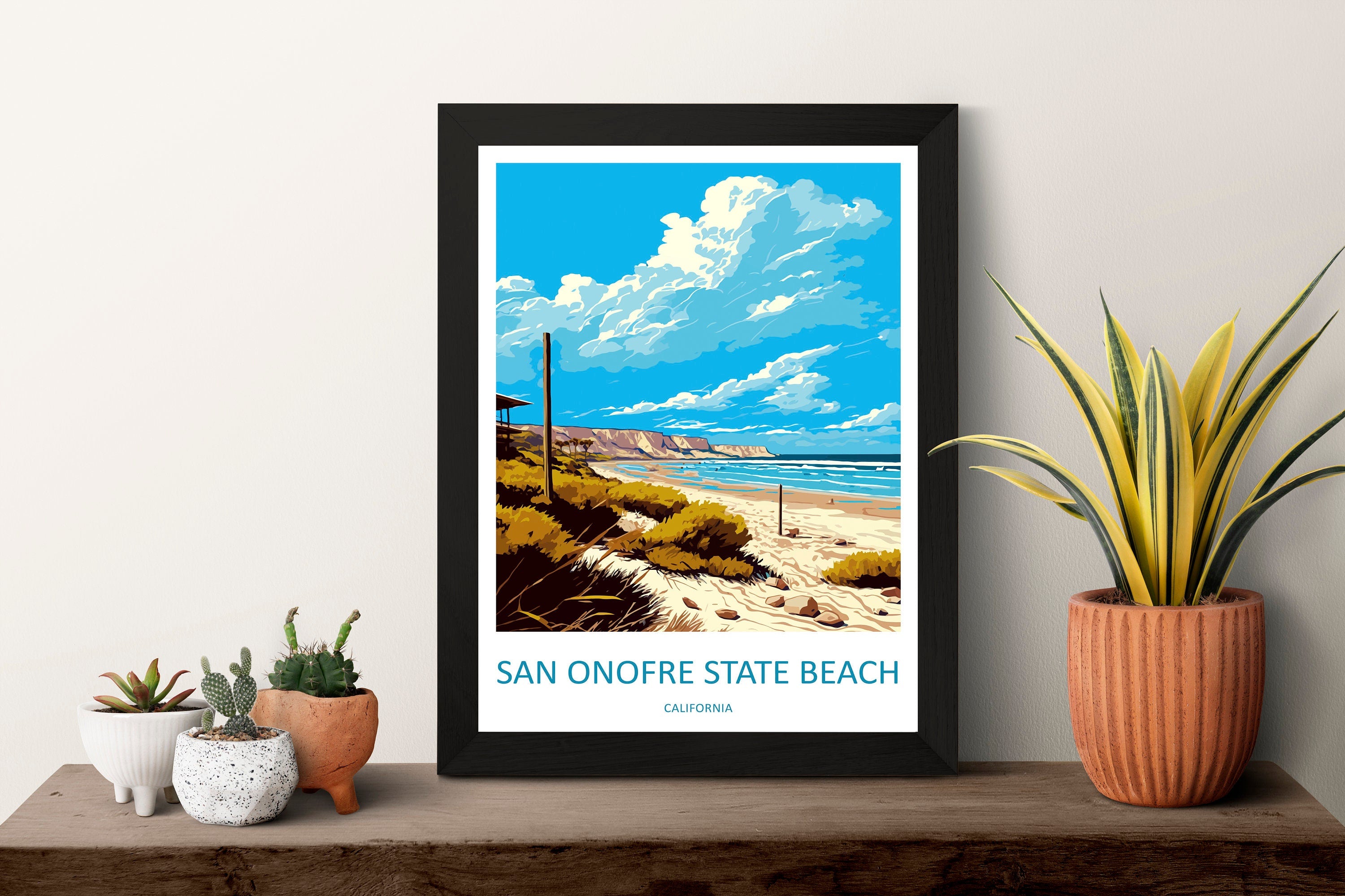 San Onofre Beach Travel Print