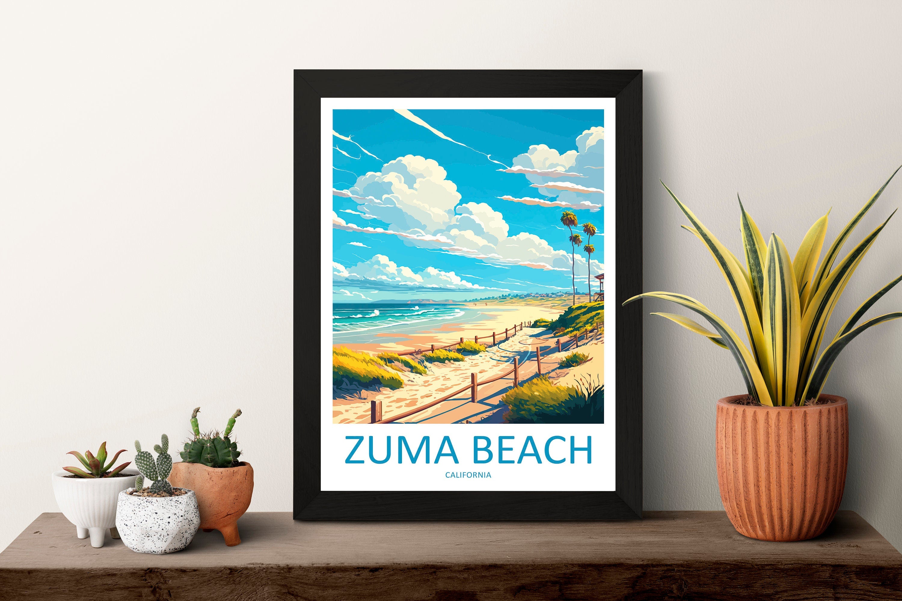 Zuma Beach Travel Print