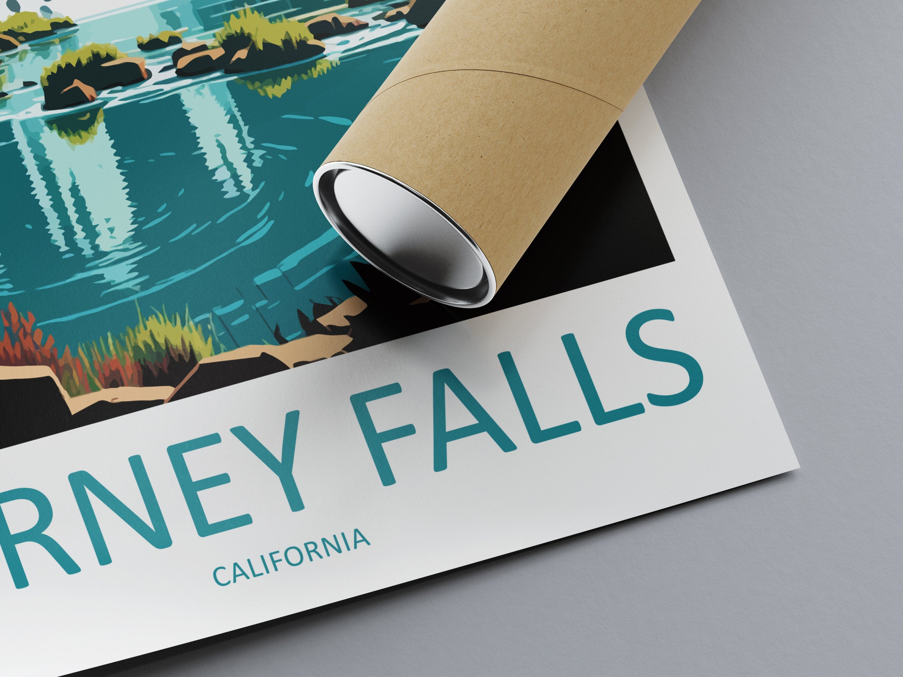 Burney Falls Travel Print