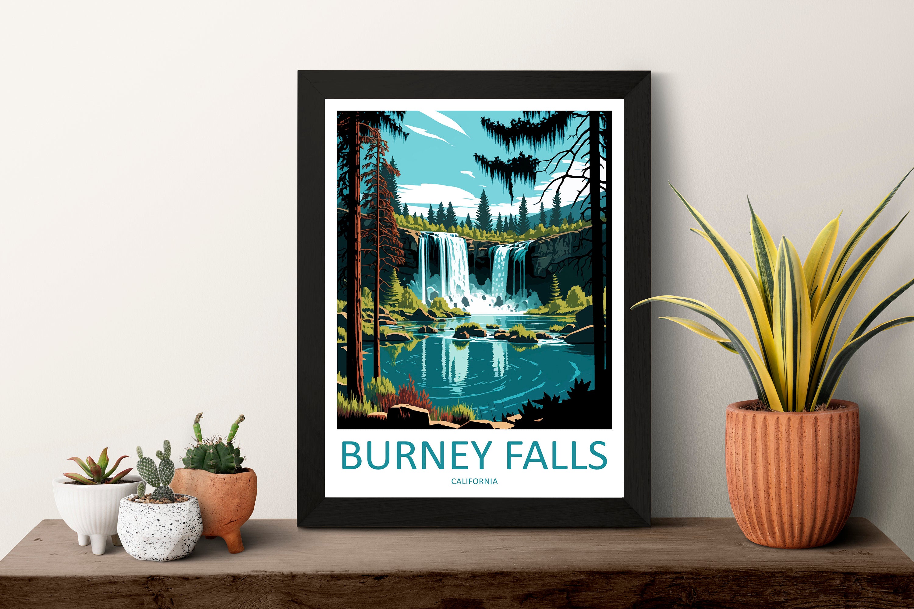 Burney Falls Travel Print