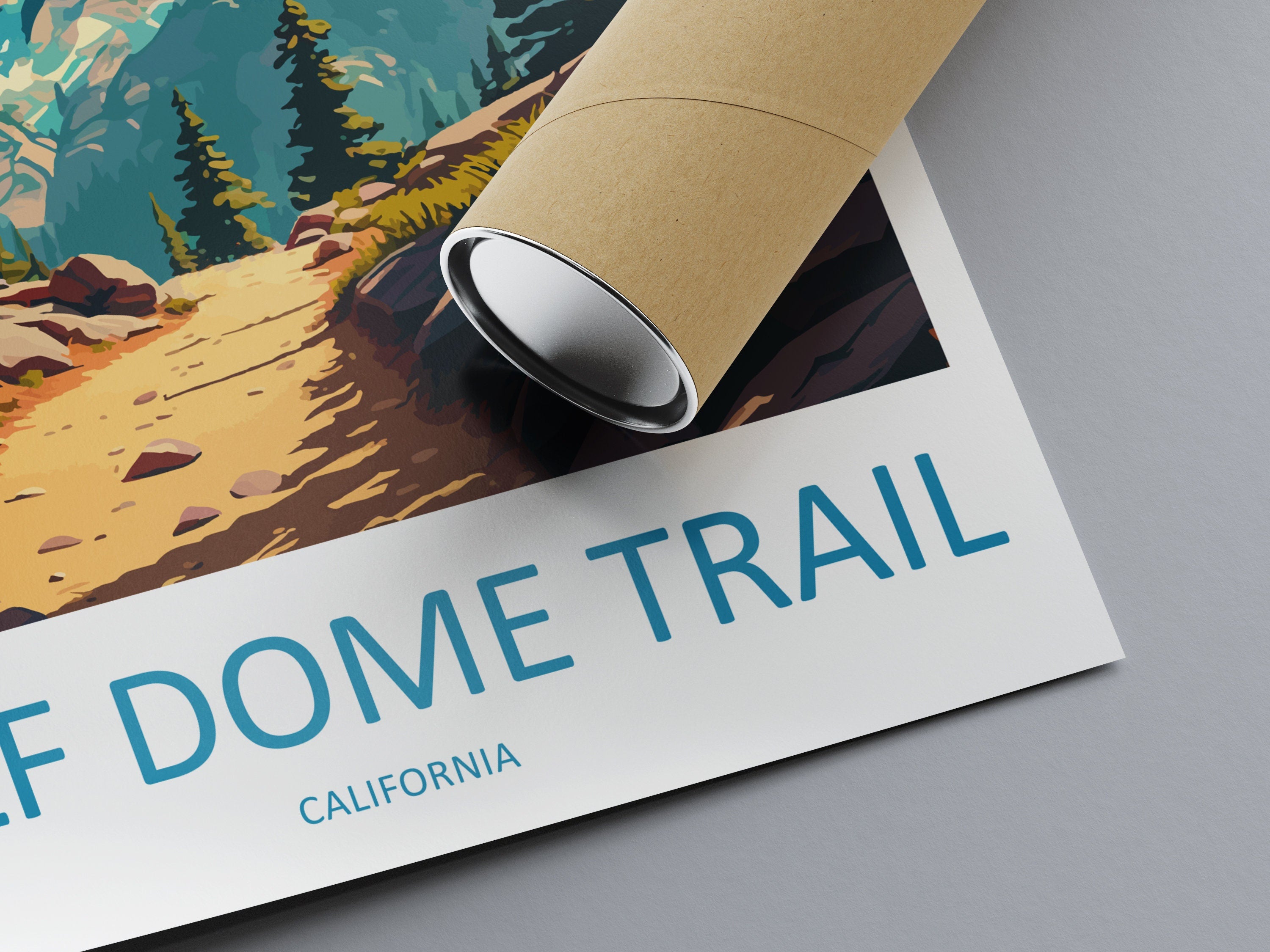 Half Dome Trail Yosemite Travel Print