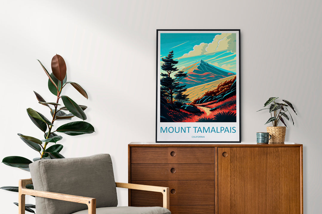 Mount Tamalpais Travel Print Wall Art Mount Tamalpais Wall Hanging Home Décor Mount Tamalpais Gift Art Lovers California Art Lover Gift