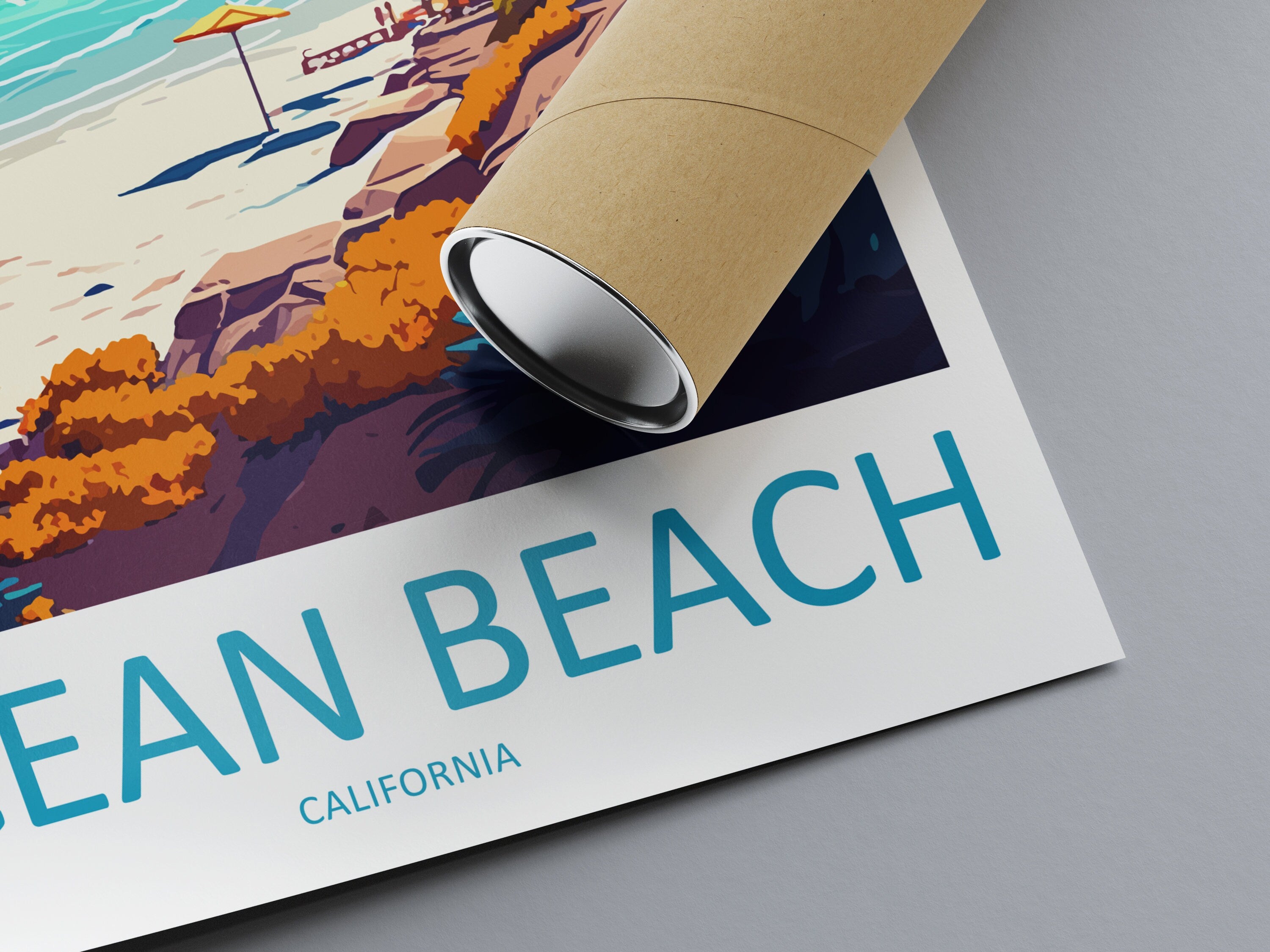 Ocean Beach Travel Print